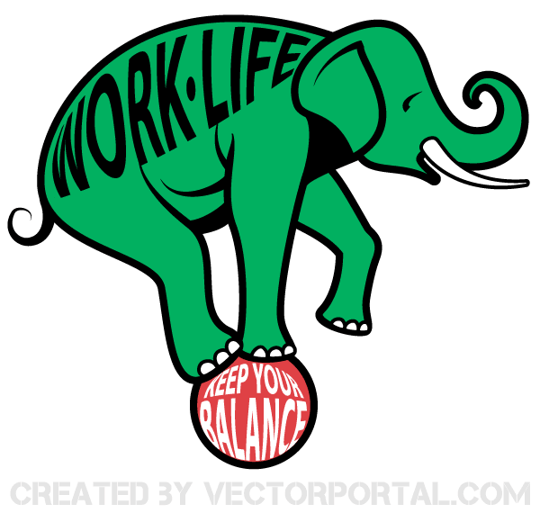 Work and Life Balance Vector Image