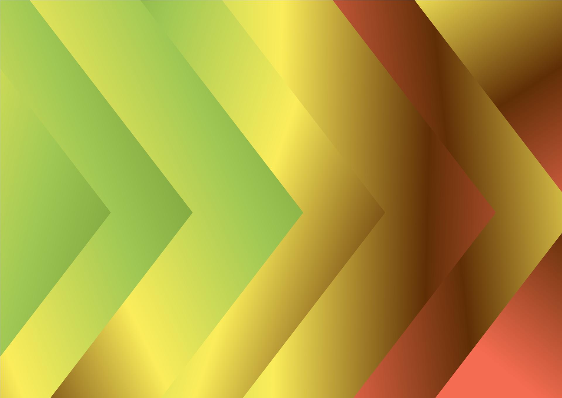Arrow Abstract Red Green and Gold Gradient Background Design