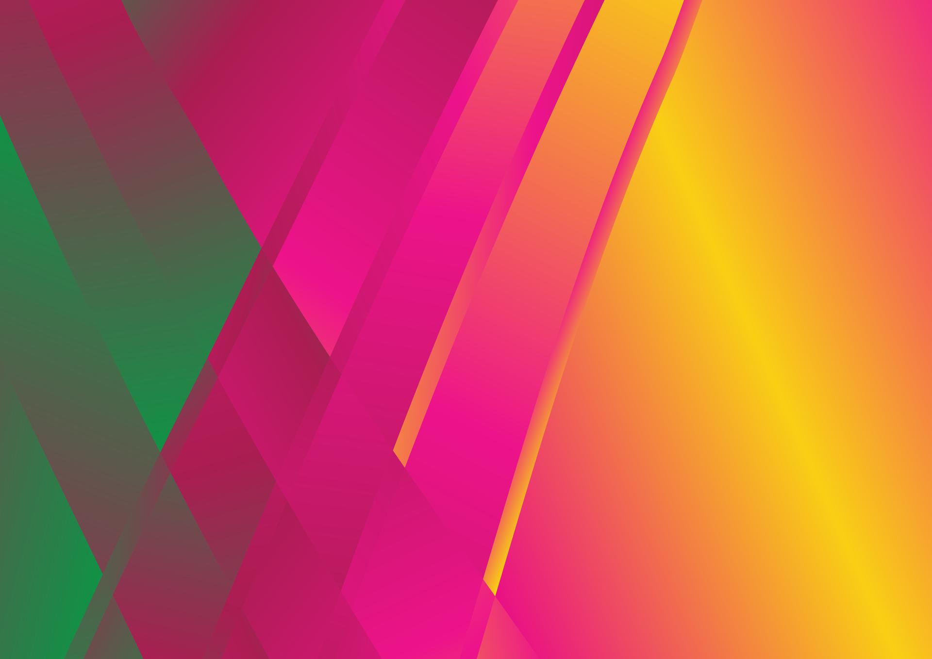 Abstract Pink Green and Yellow Liquid Gradient Modern Geometric Background
