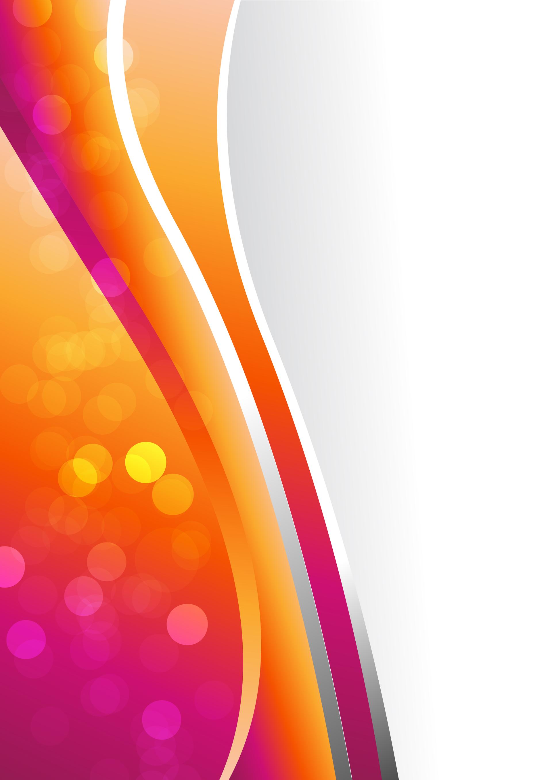 Pink and Orange Fluid Color Vertical Wave Business Presentation