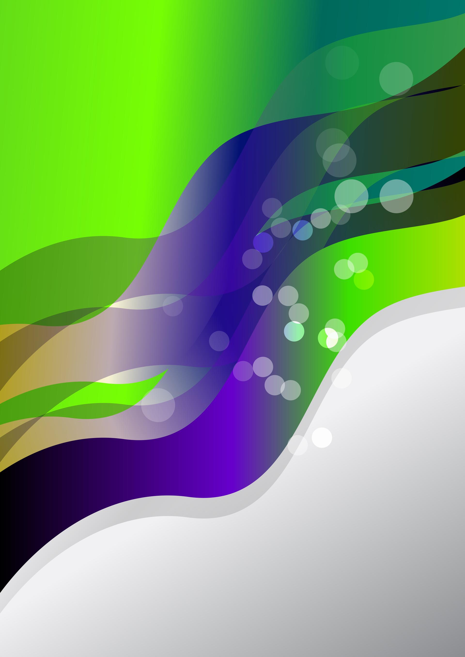 Purple and Green Liquid Color Business Wave Presentation