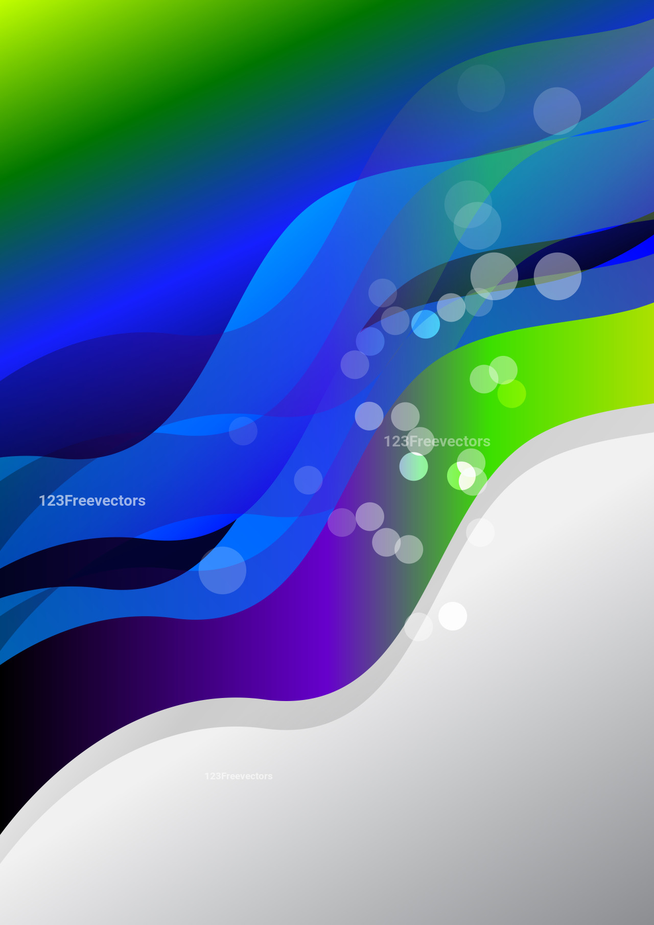 Purple Blue and Green Fluid Color Business Wave Background