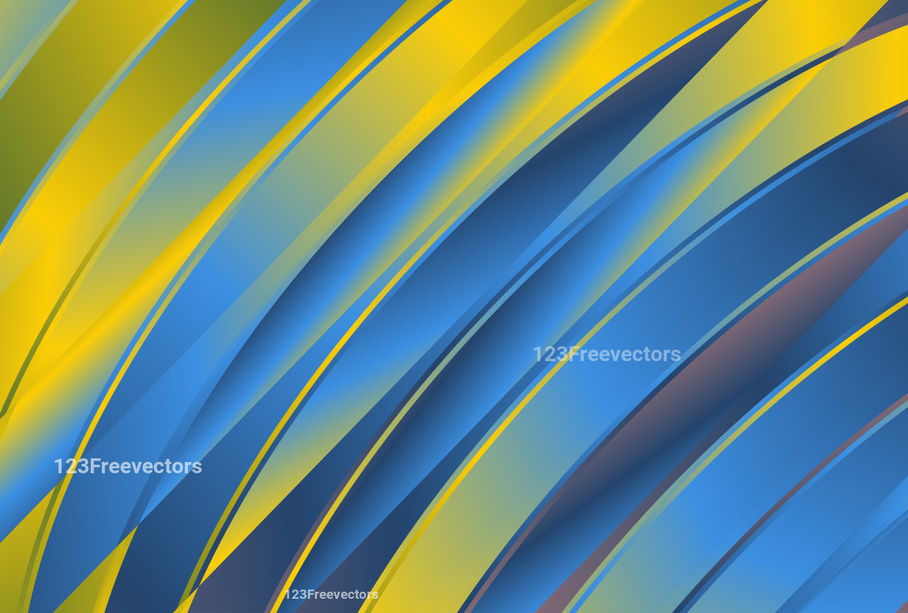 Blue and Gold Abstract Graphic Background