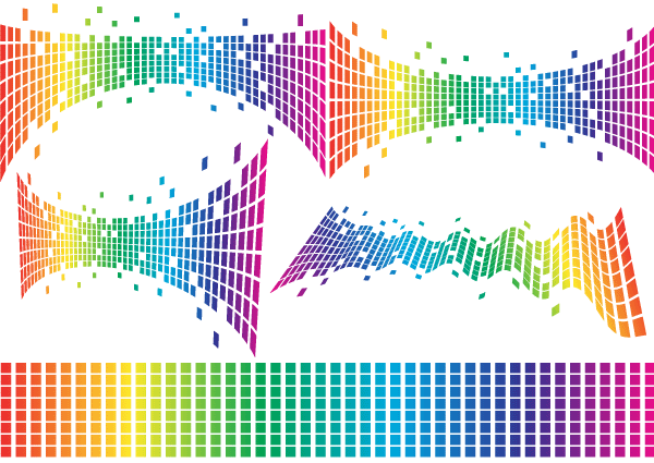Abstract Colorful Square Dots Vector Background