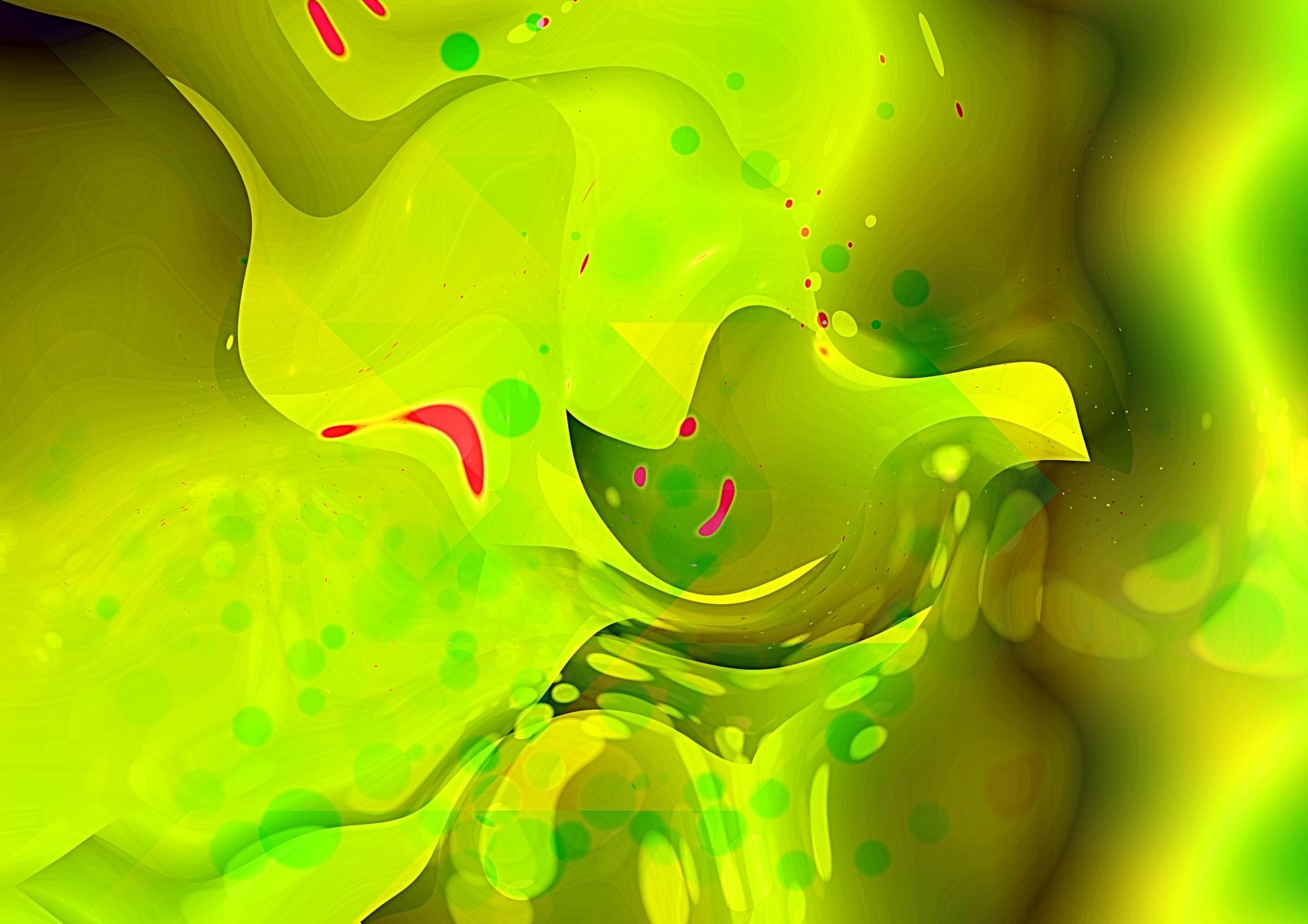 Abstract Green and Yellow Background Design