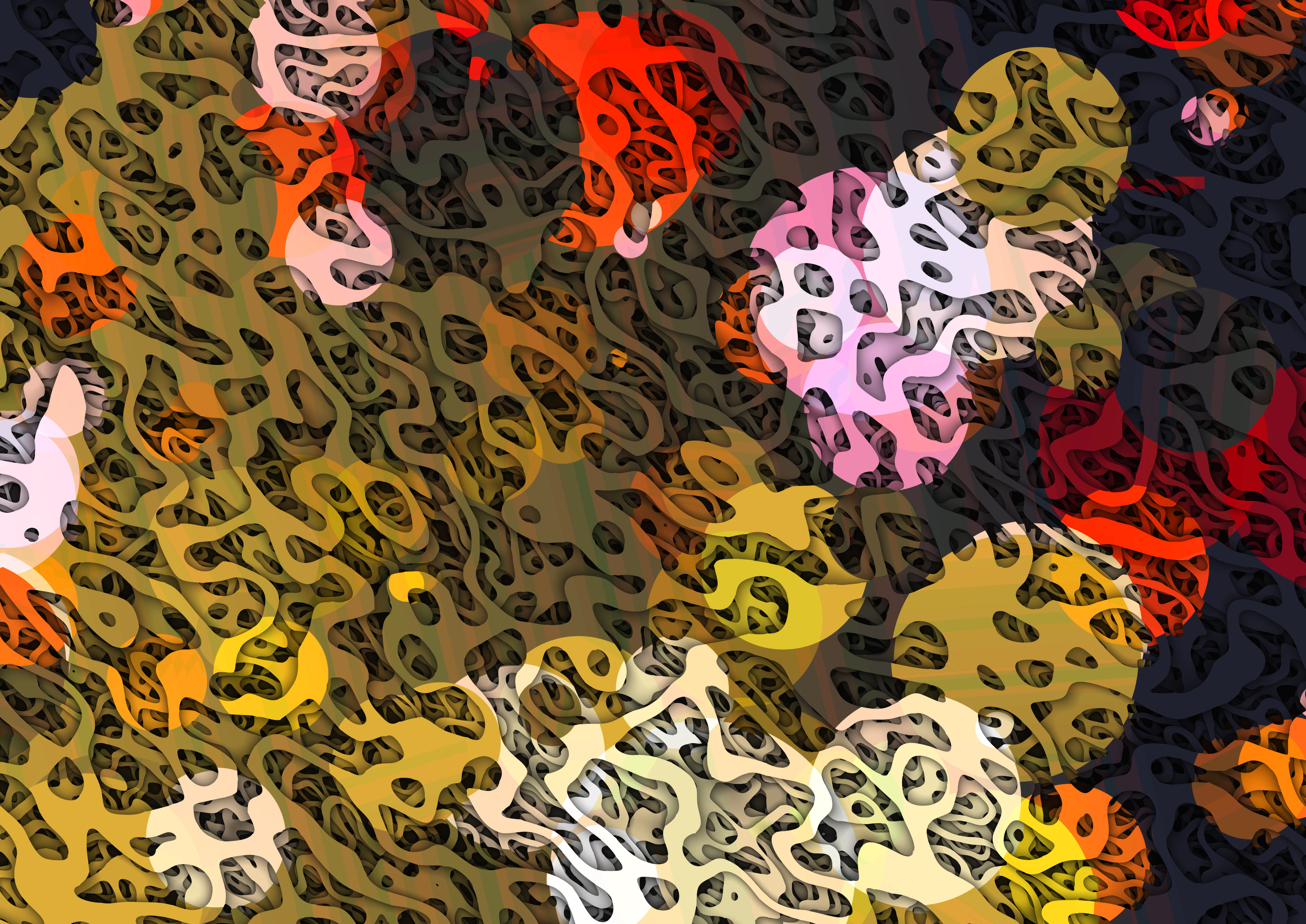 Abstract Black Red and Yellow Graphic Background Image