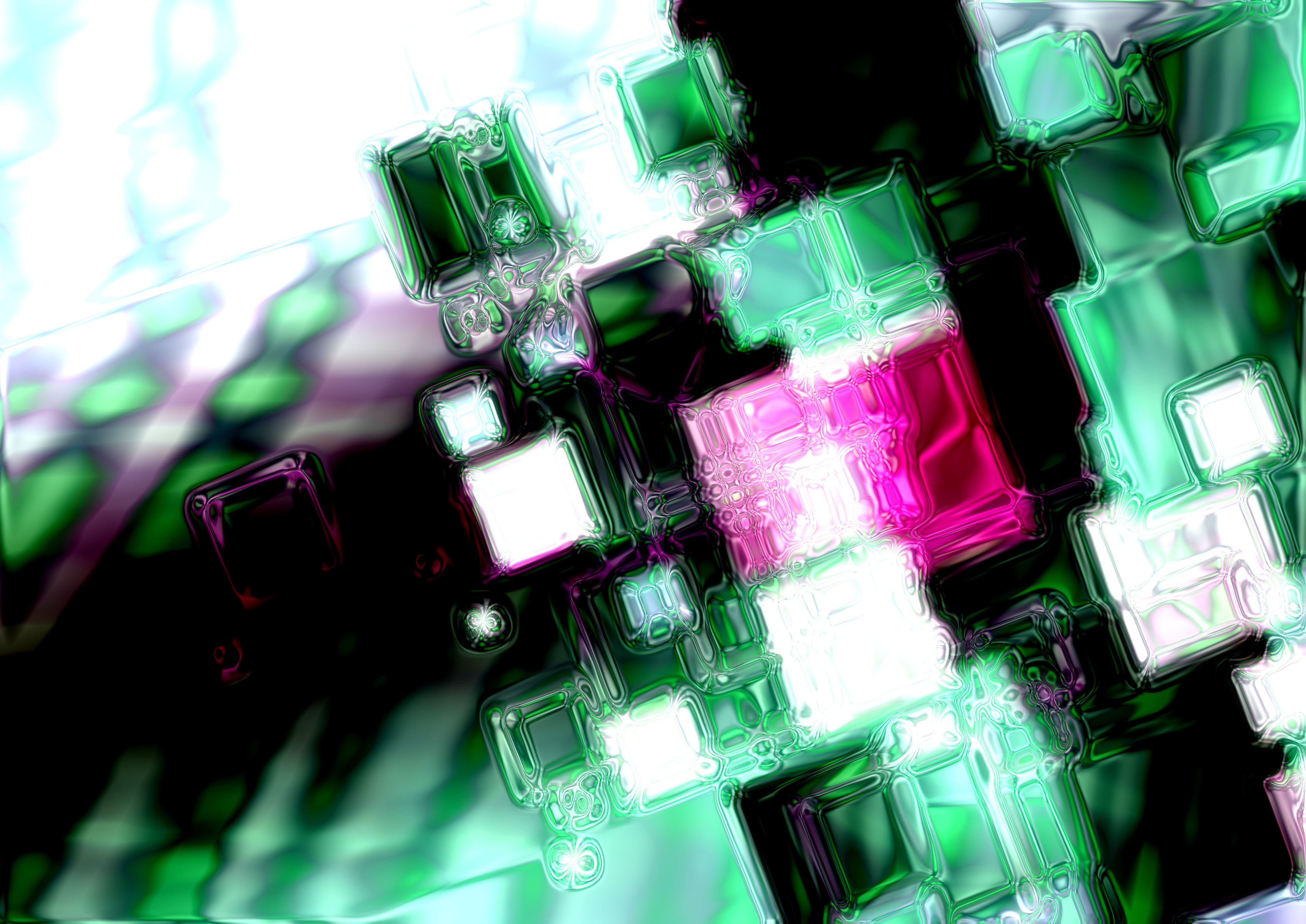 Pink Green and Black Abstract Graphic Background