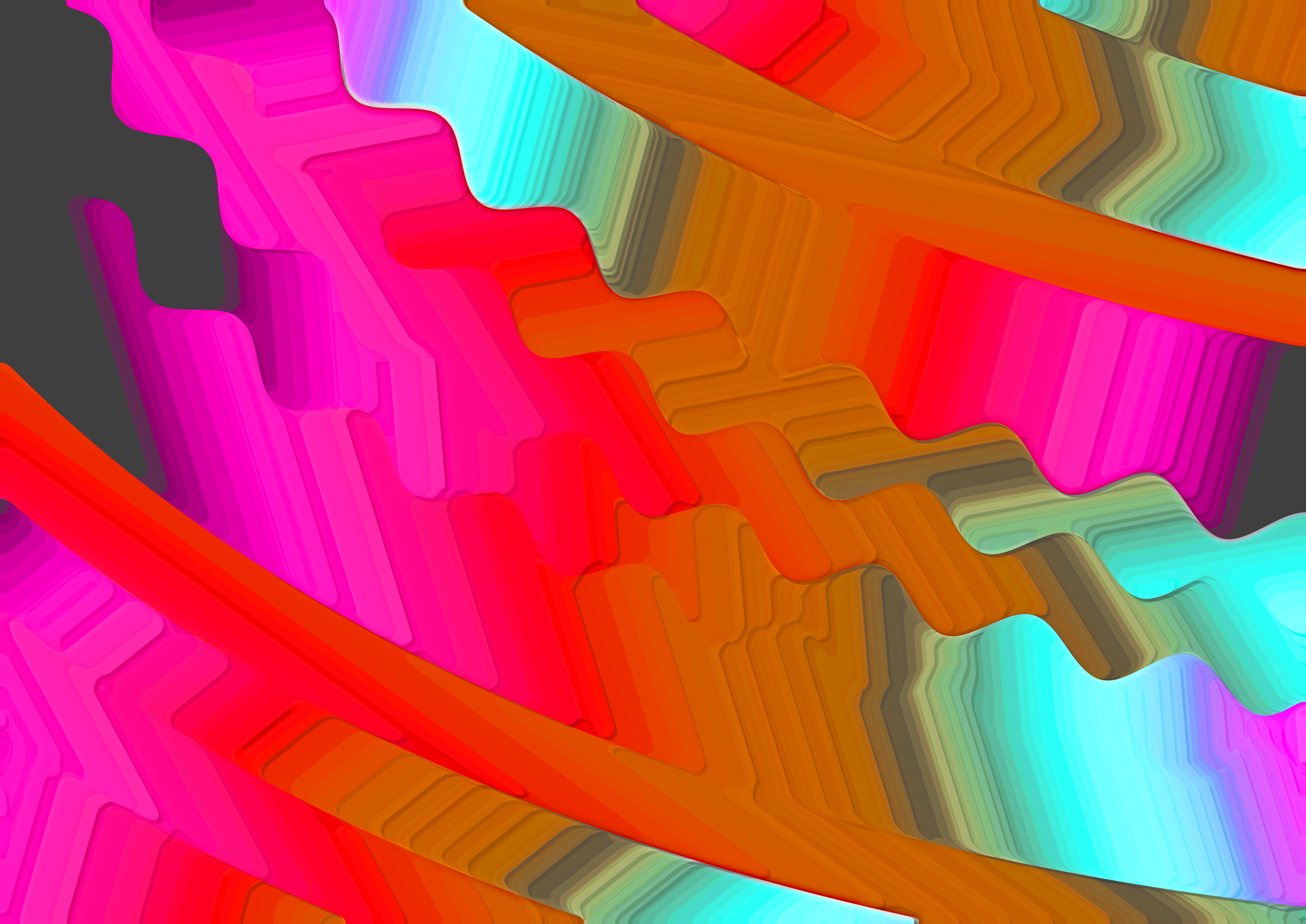 Wavy Geometric Abstraction