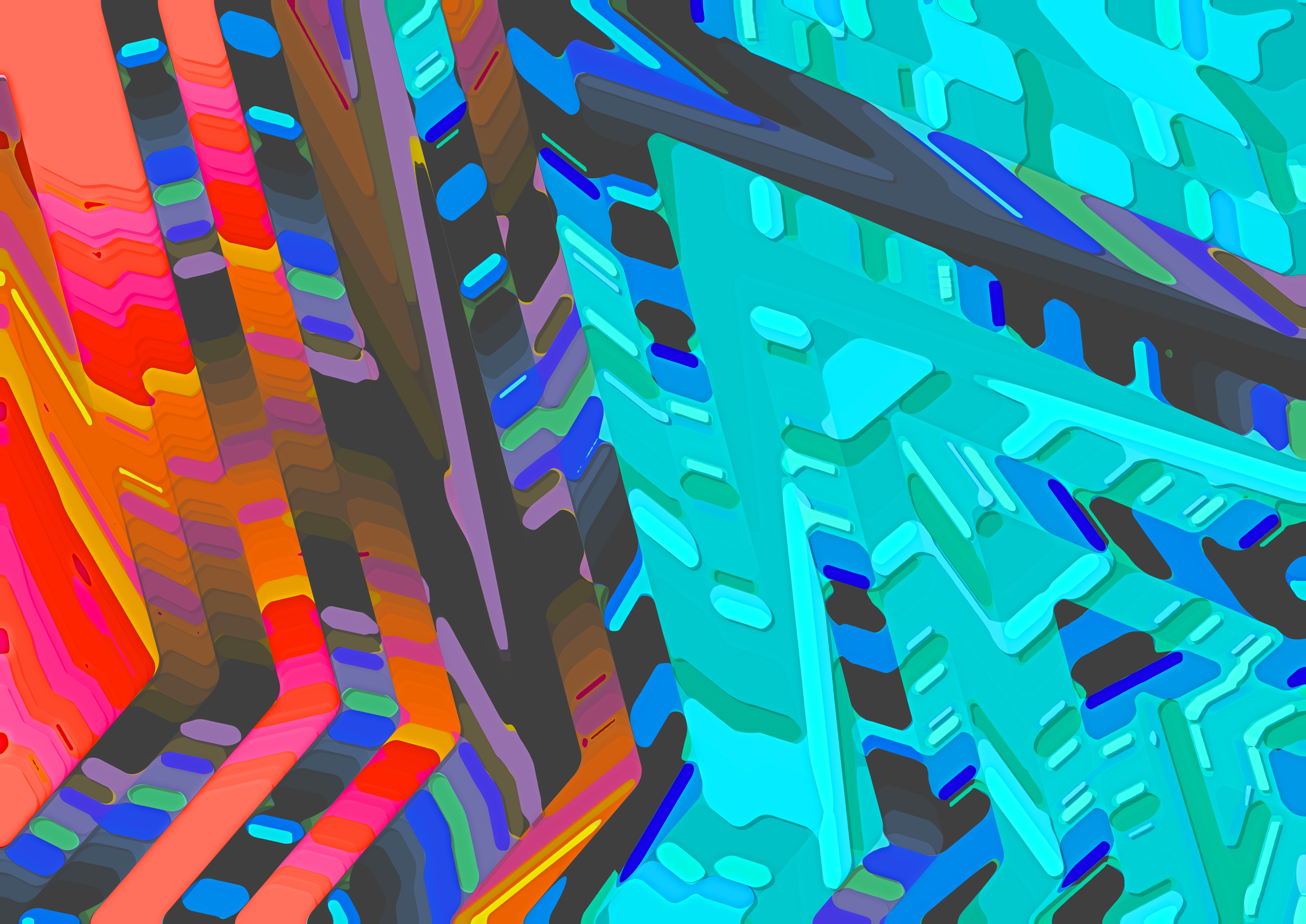 Pink Blue and Orange Graphic Background