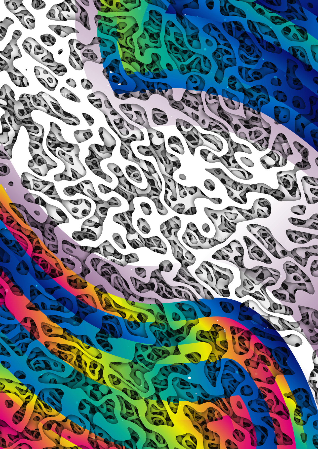 Pink Blue and Yellow Abstract Background