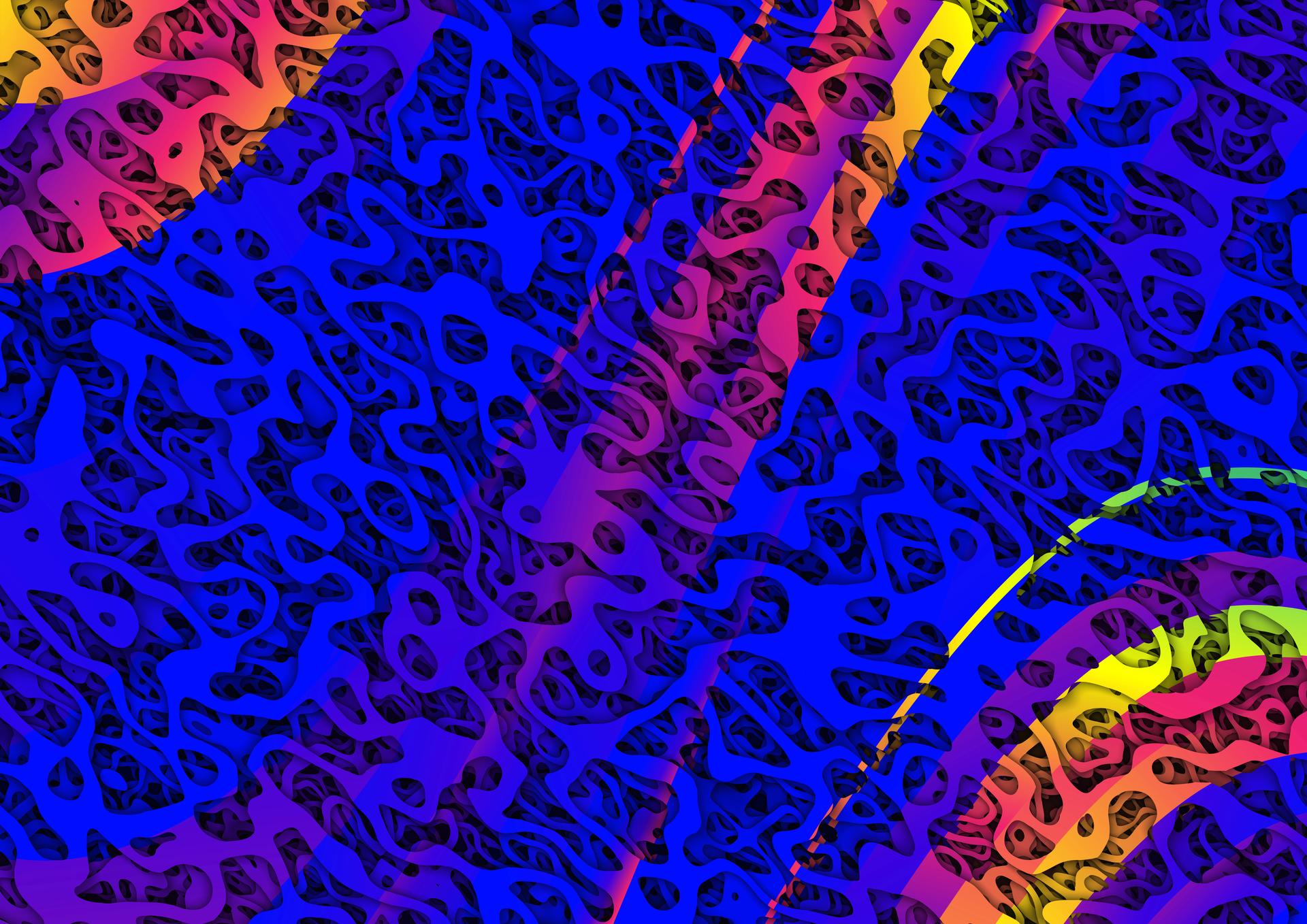 Abstract Pink Blue and Yellow Graphic Background