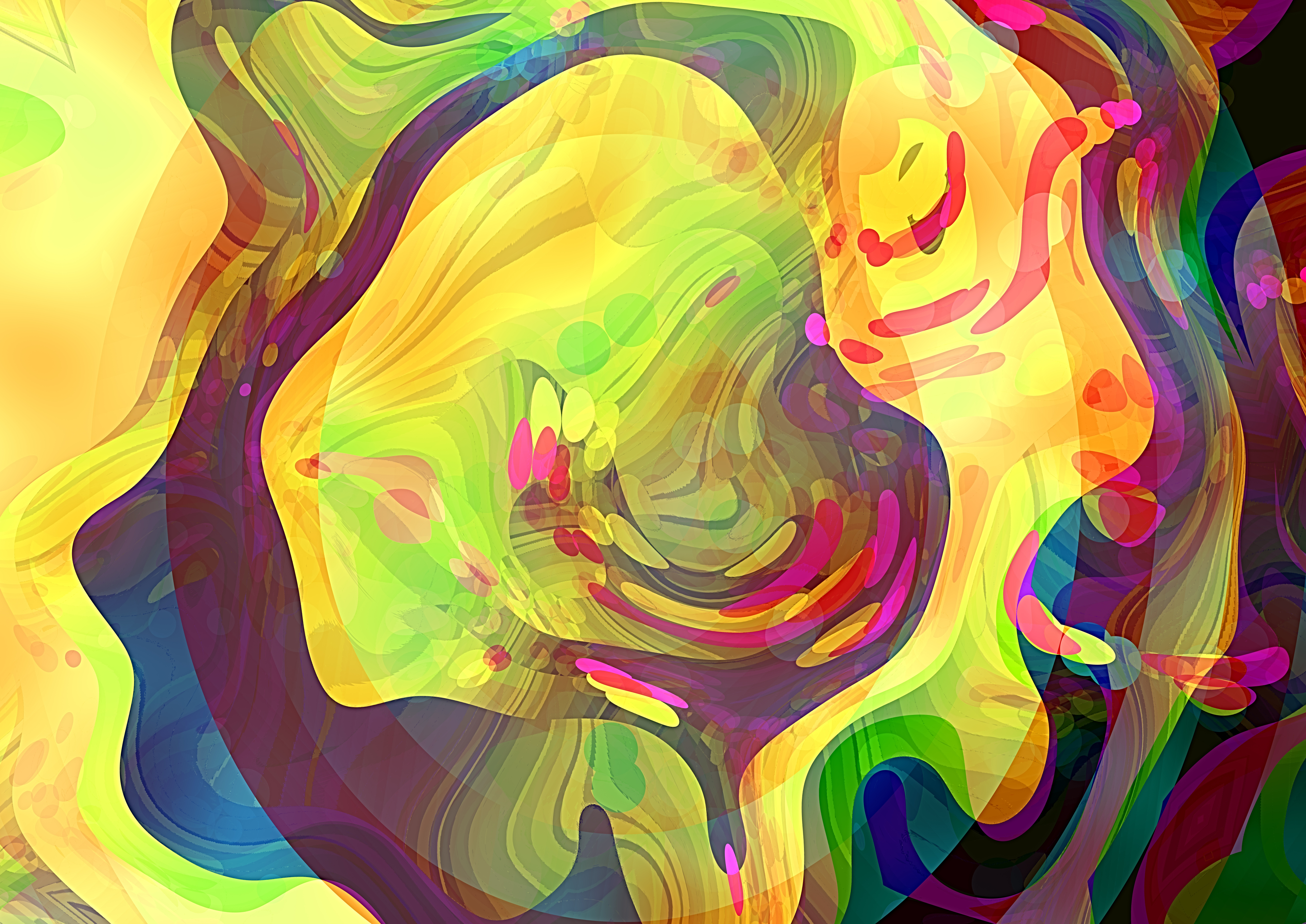 Abstract Pink Blue and Yellow Graphic Background Image