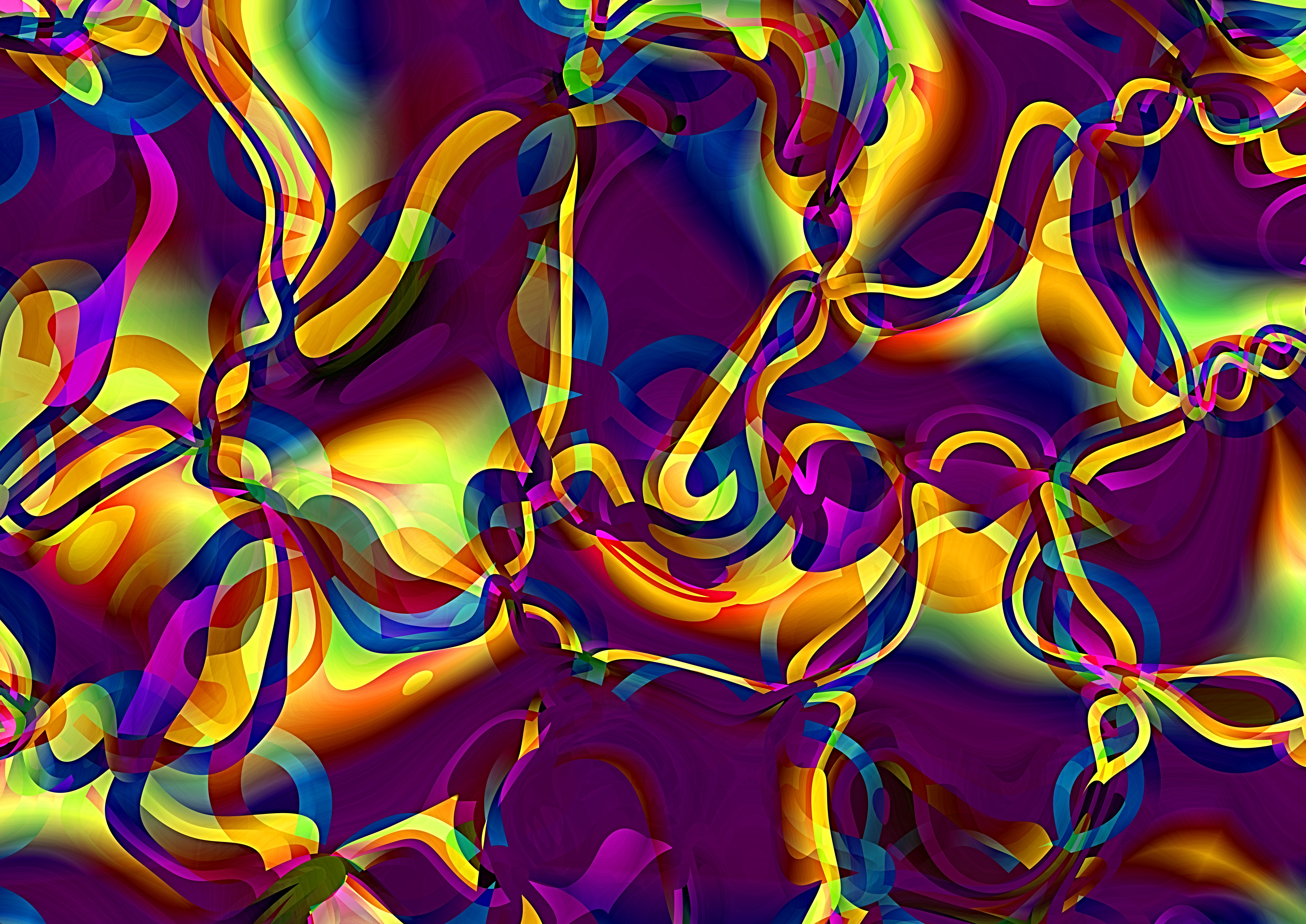 Pink Blue and Yellow Abstract Graphic Background