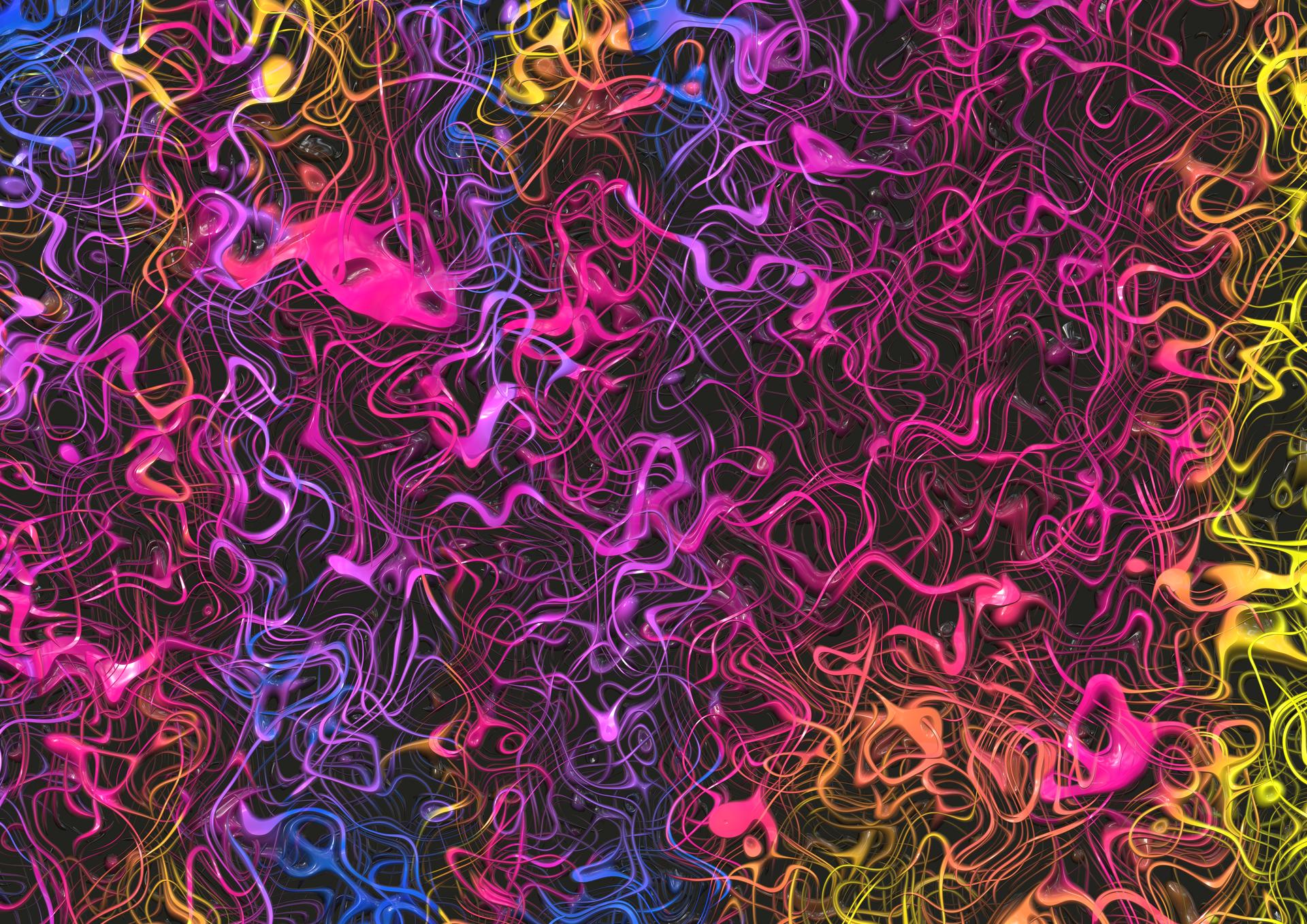 Pink Blue and Yellow Abstract Background Design