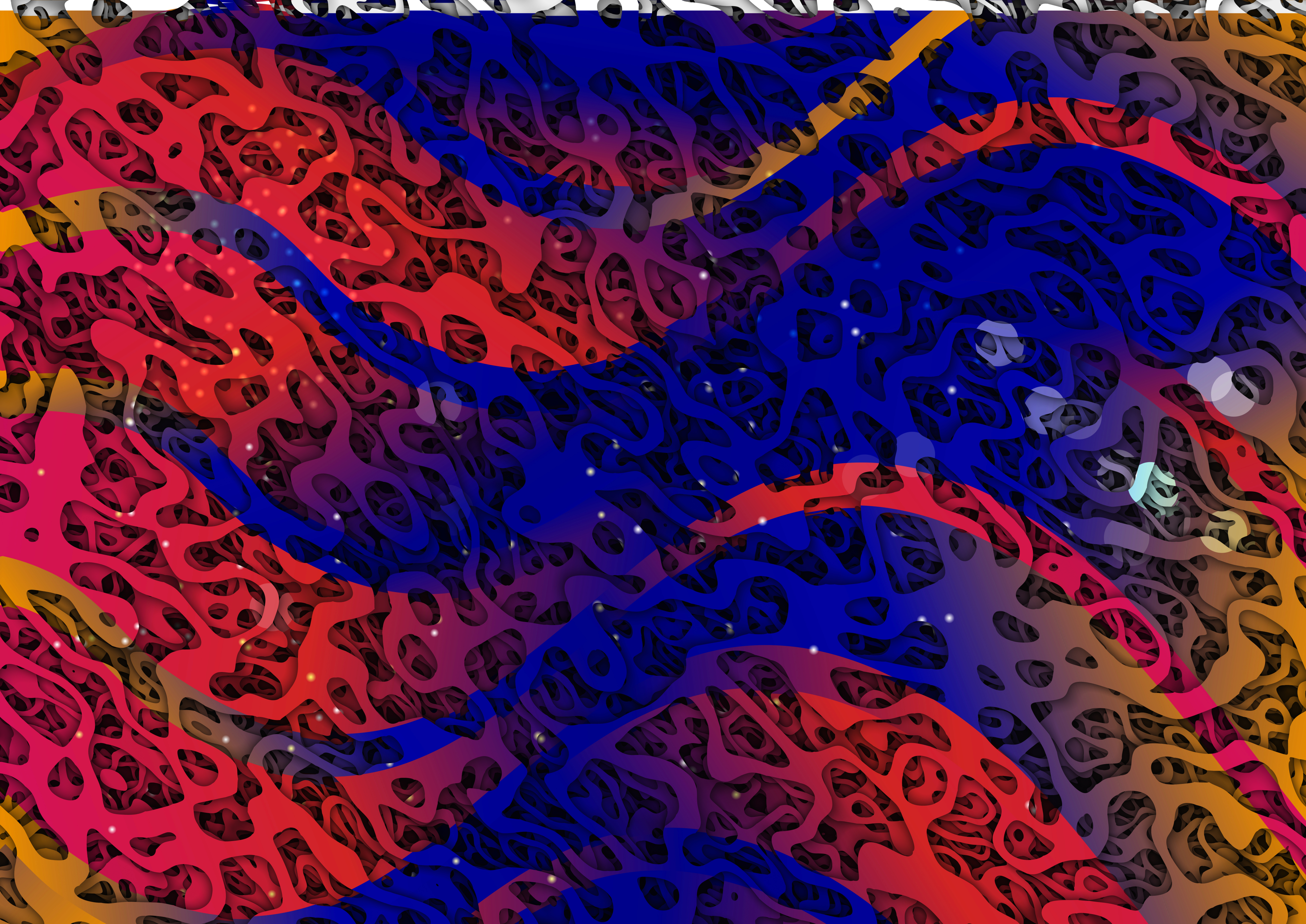 Red Orange and Blue Graphic Background