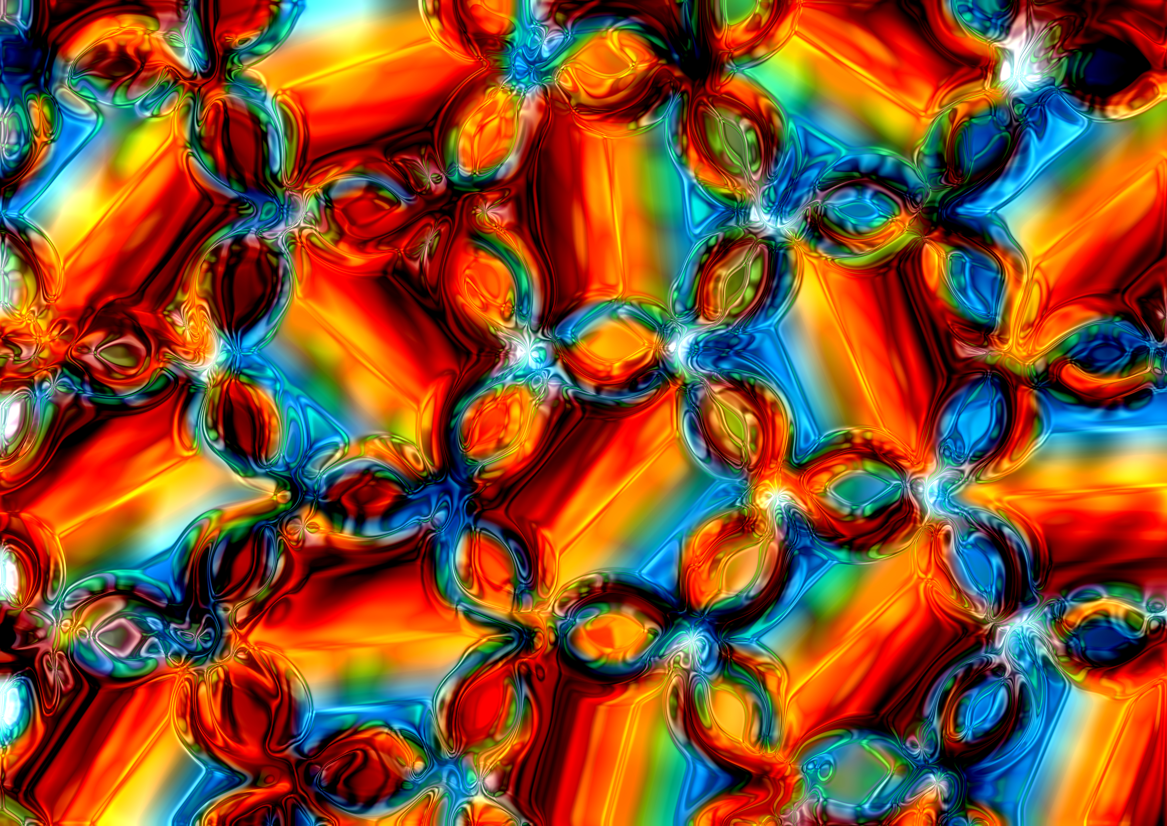 Red Orange and Blue Abstract Graphic Background
