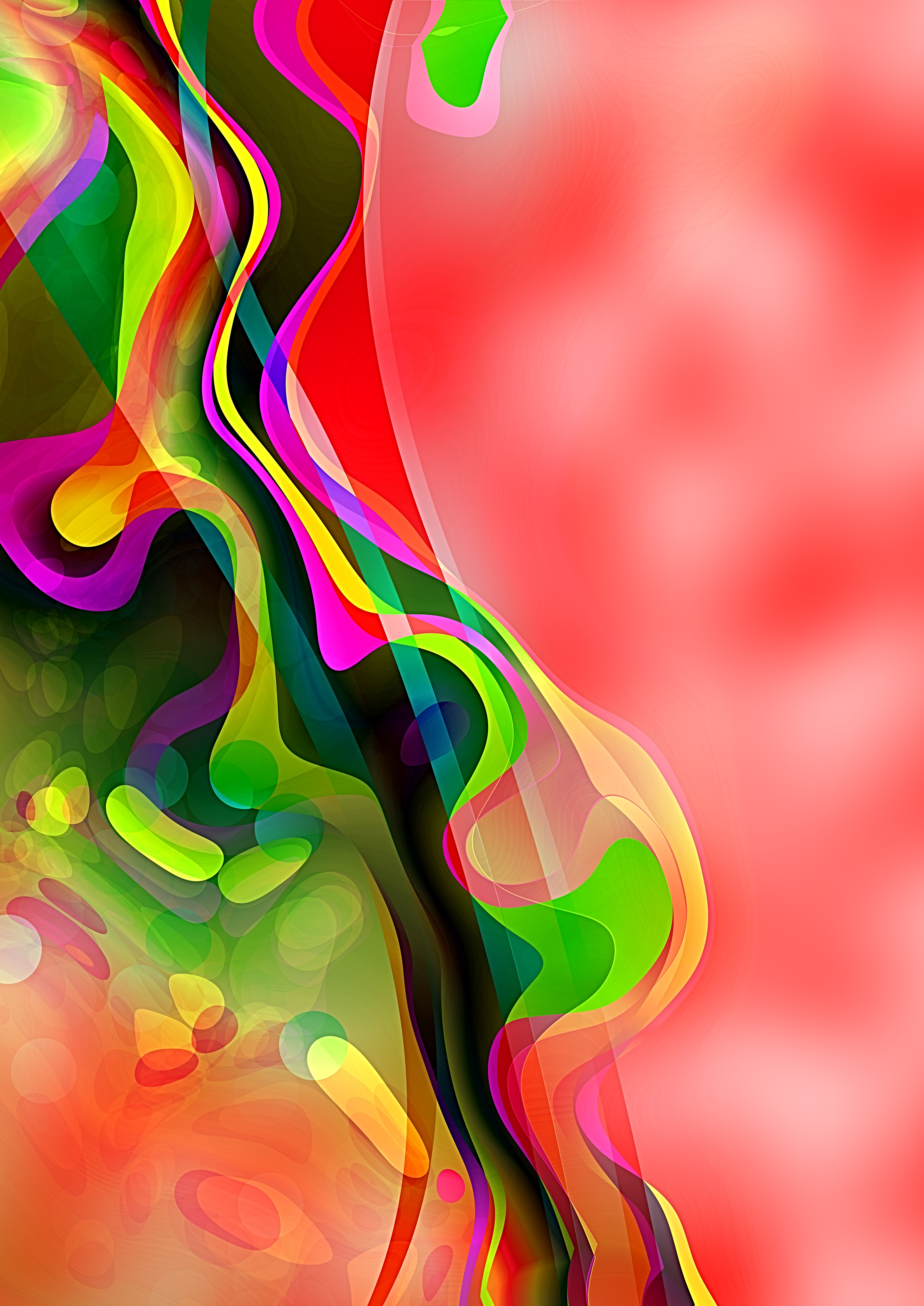 Abstract Red Yellow and Green Background