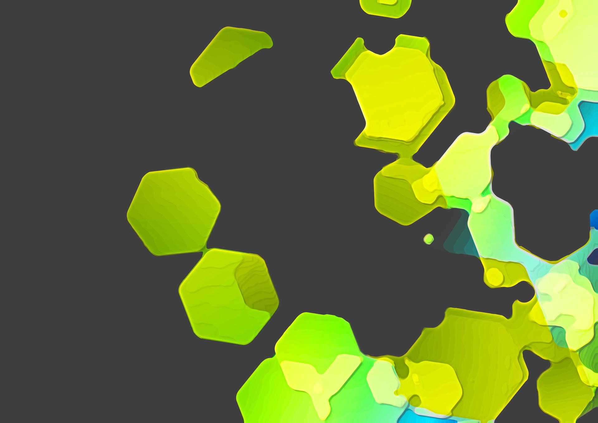 Abstract Hexagon Composition