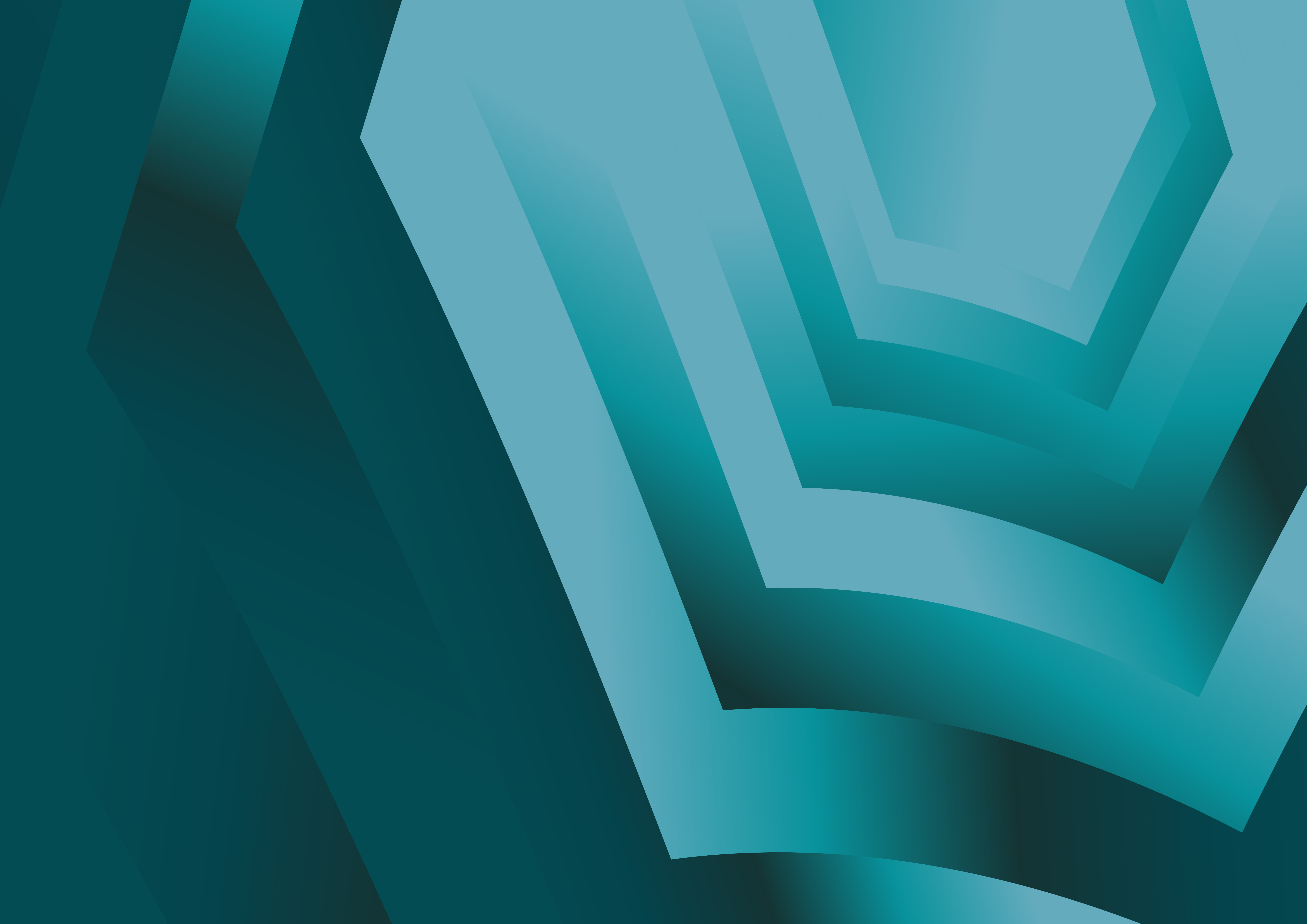 Geometric Teal Shapes