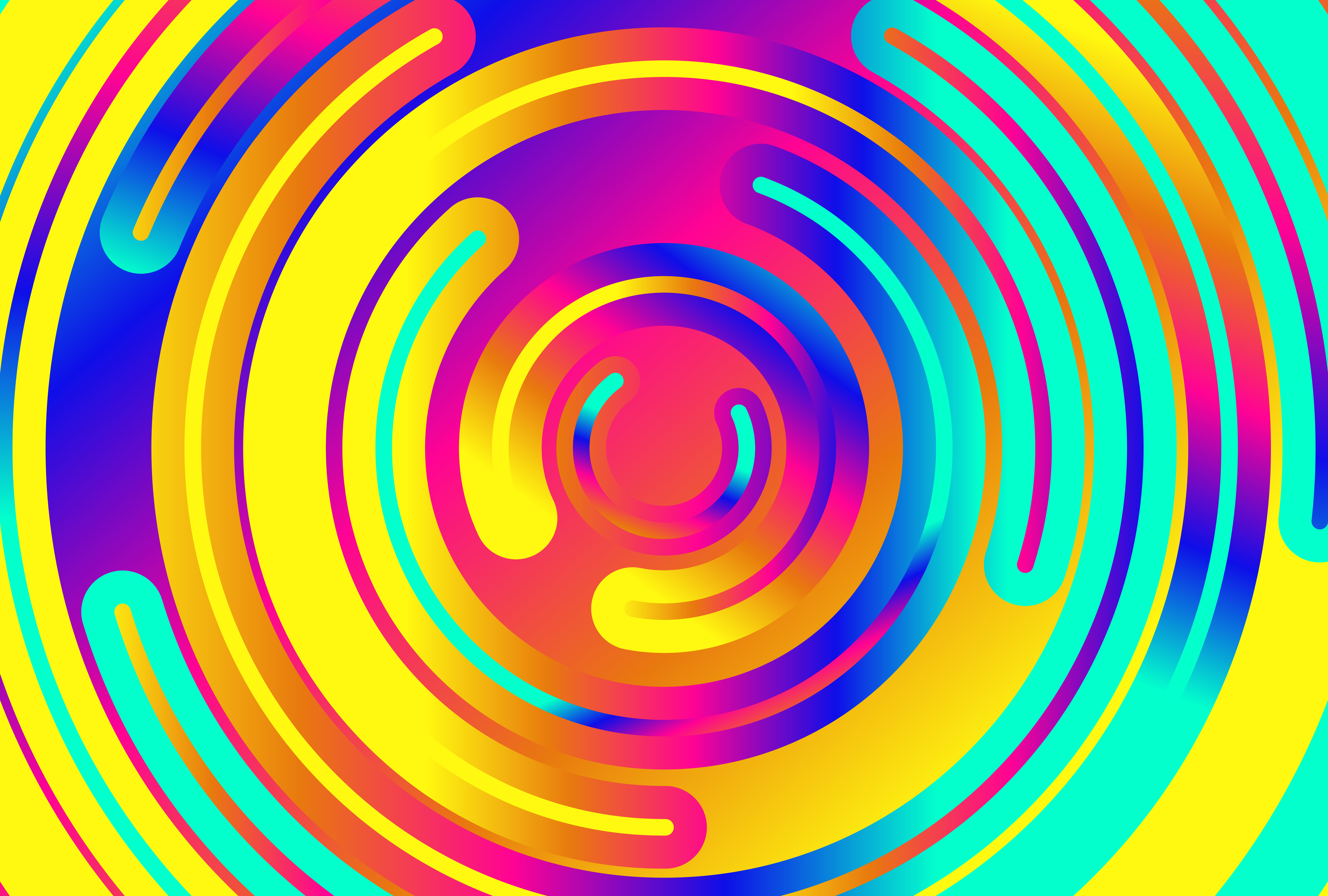 Pink Blue and Yellow Gradient Background