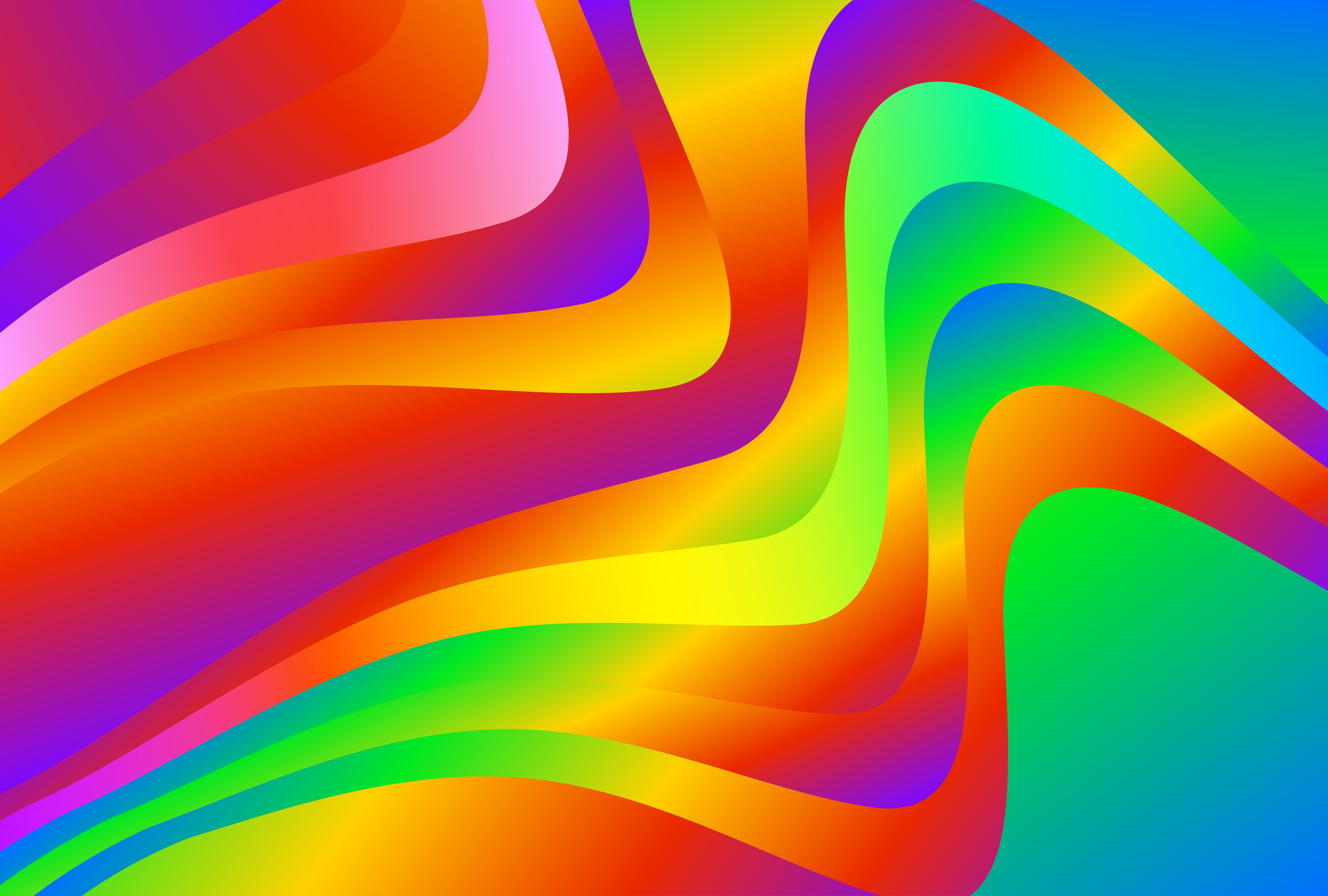 Wavy Colorful Gradient Background Illustration