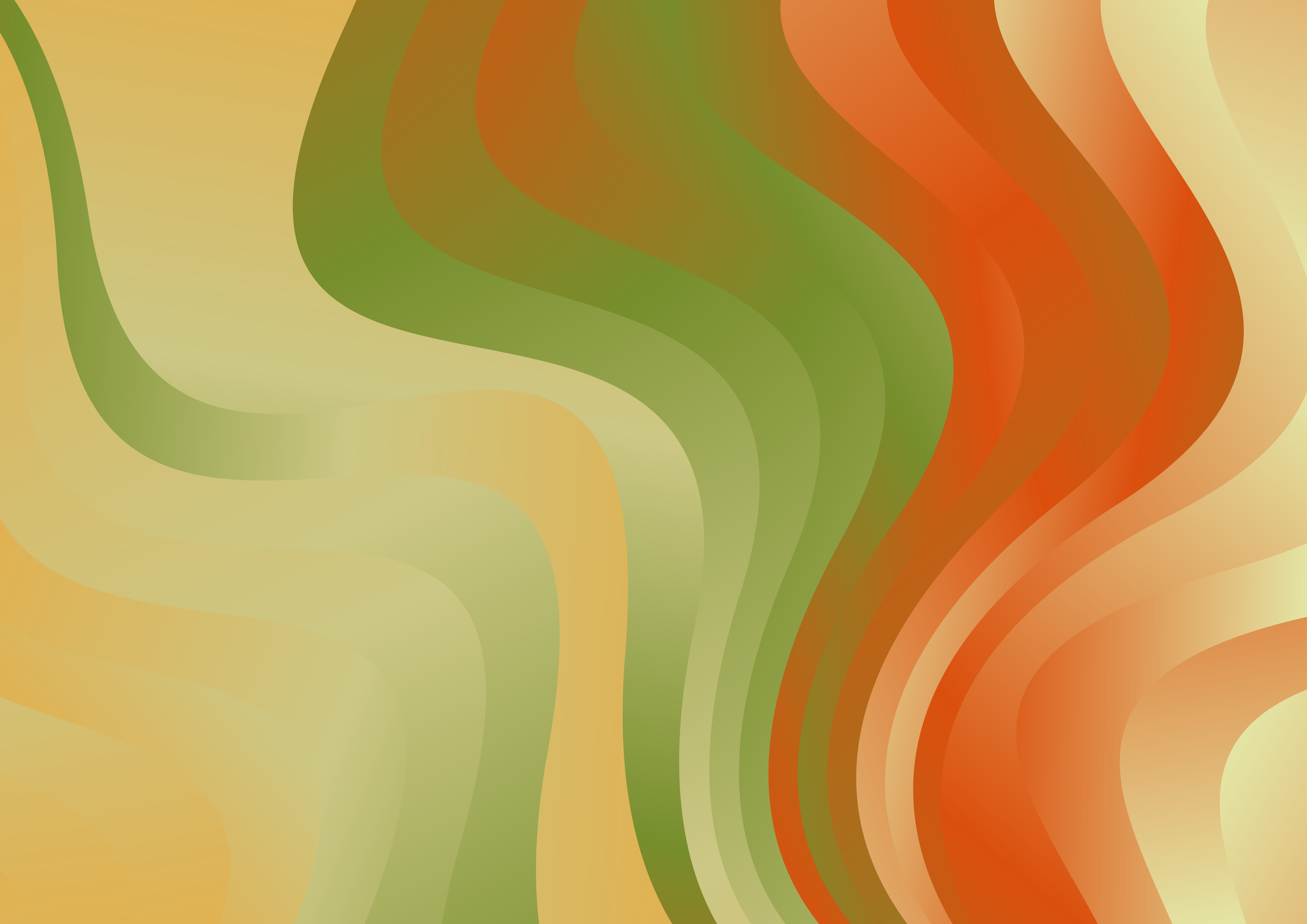 Free Abstract Wavy Orange and Green Gradient Background Vector Eps