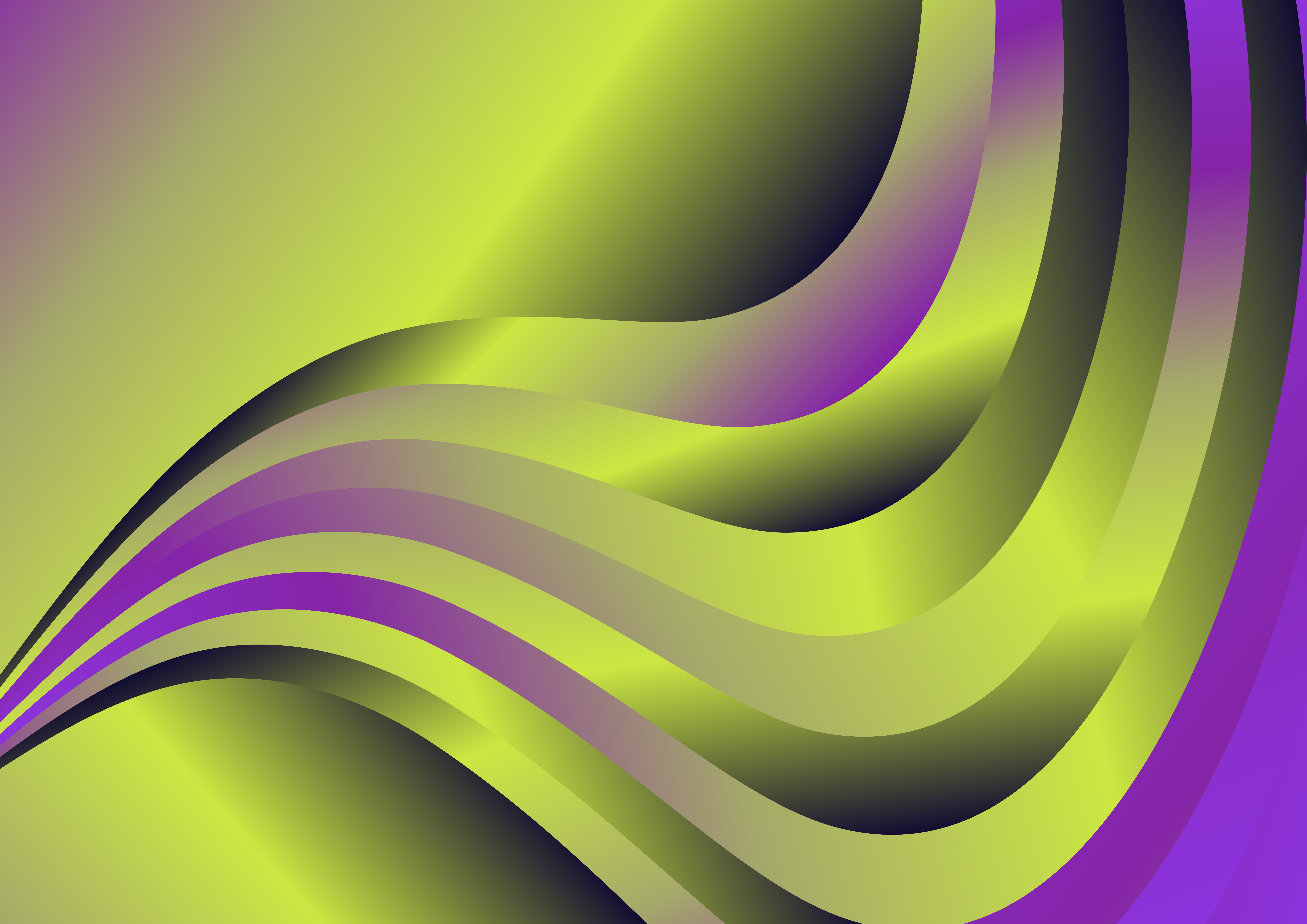 Purple and Green Gradient Wave Background