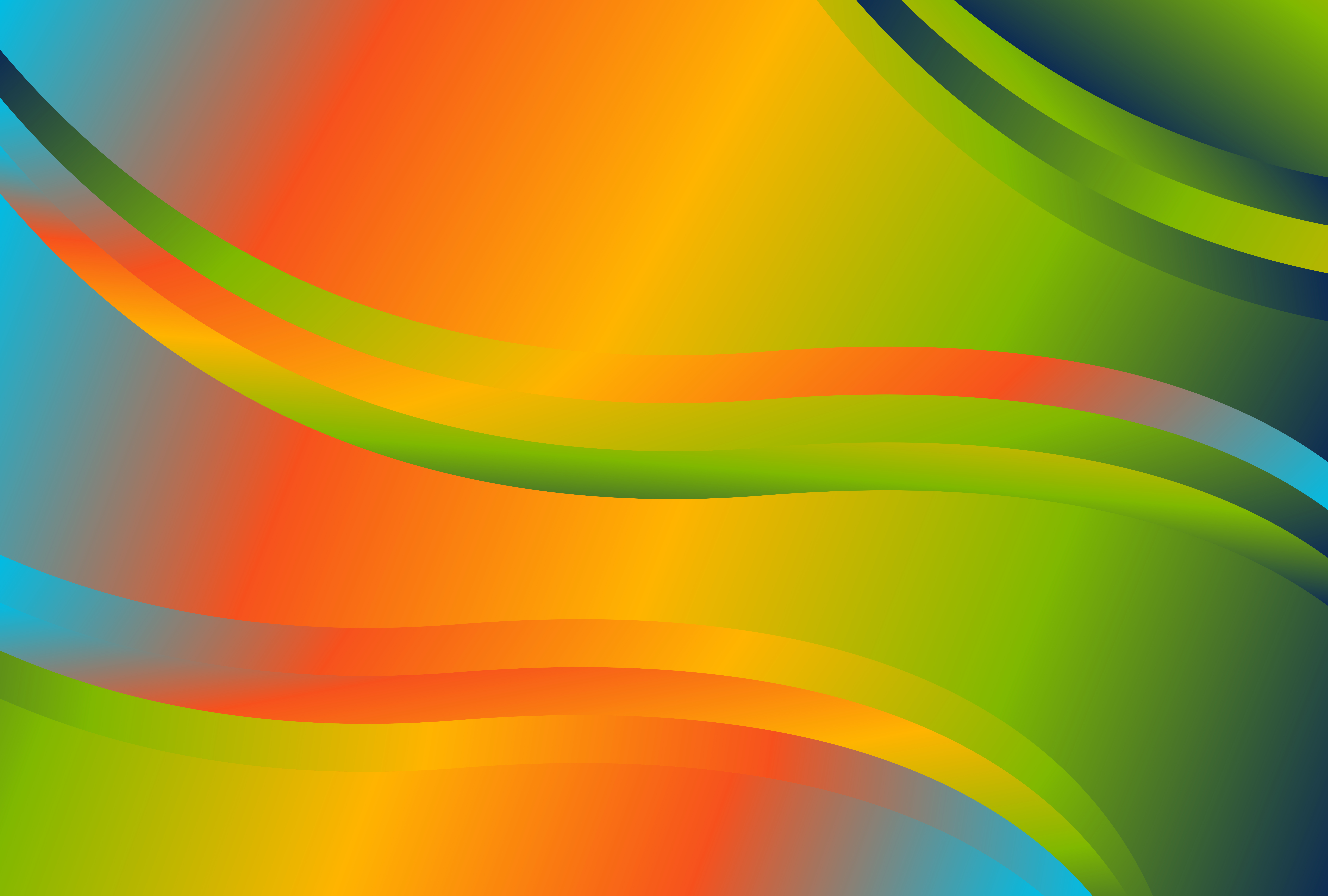 Free Blue Green and Orange Gradient Wave Background