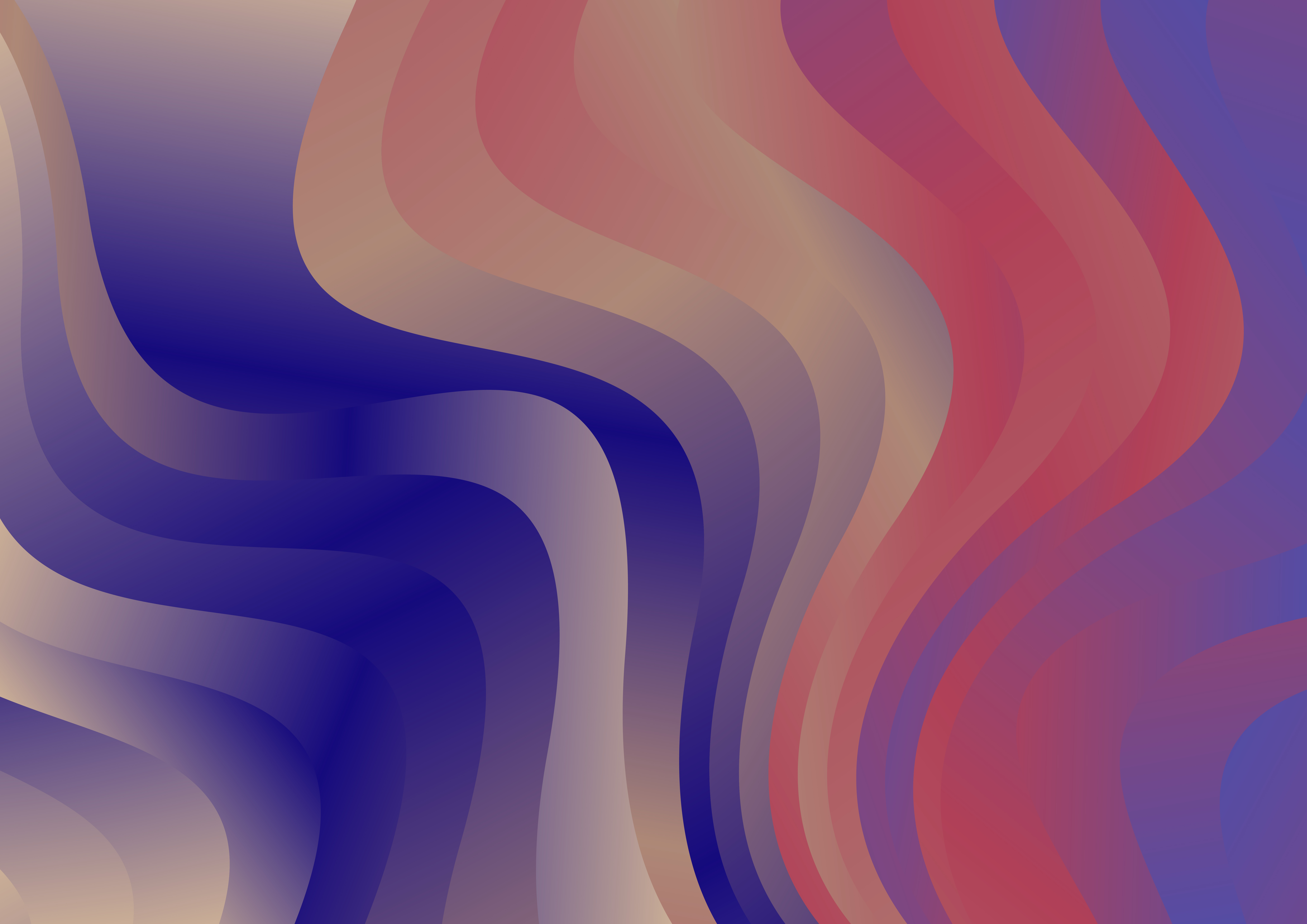 Abstract Brown Red and Blue Gradient Wave Background