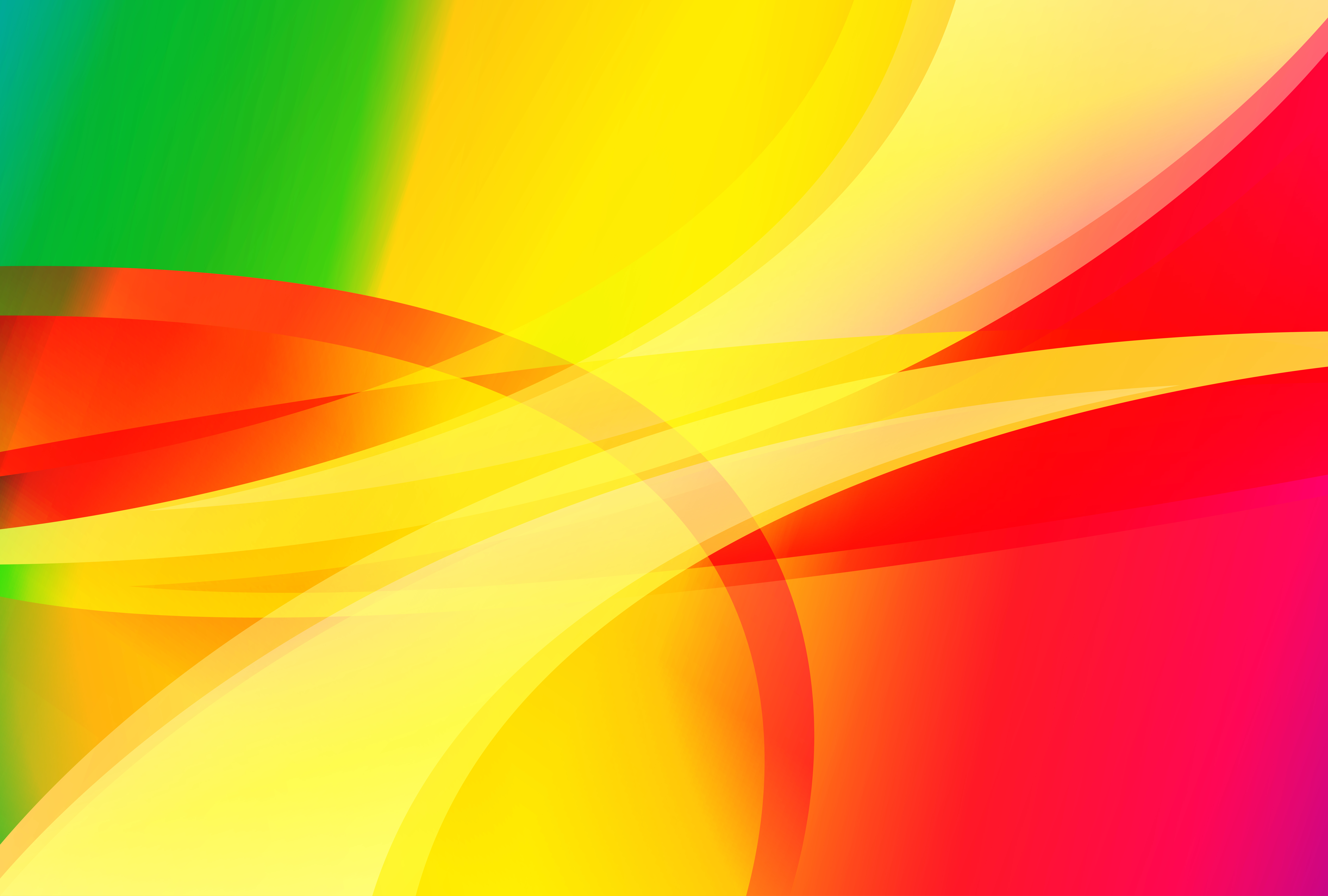 Free Wavy Red Yellow and Green Gradient Background