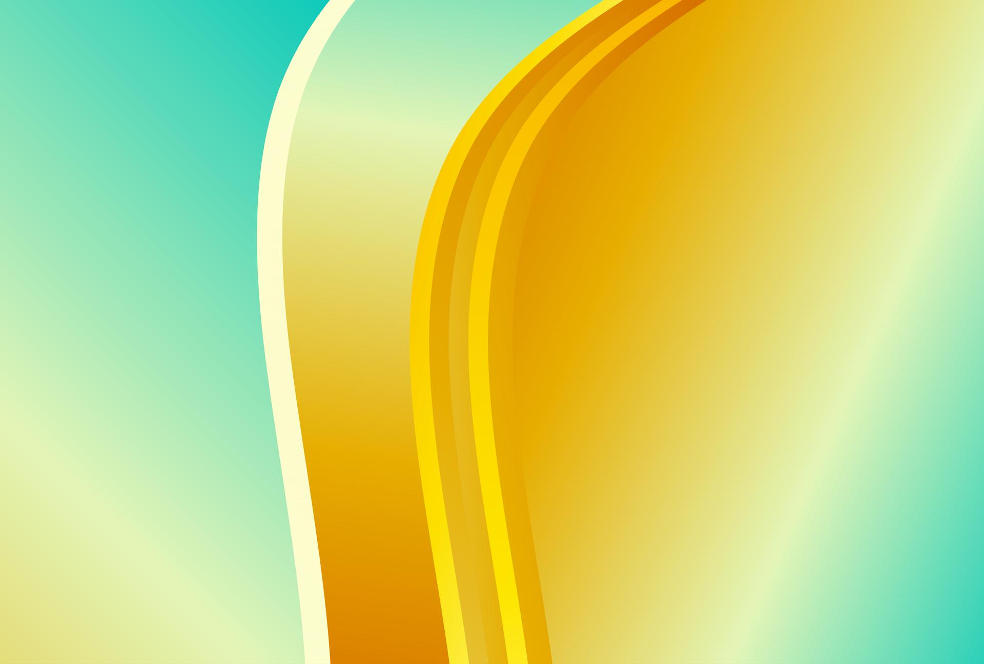 Abstract Yellow and Teal Waves