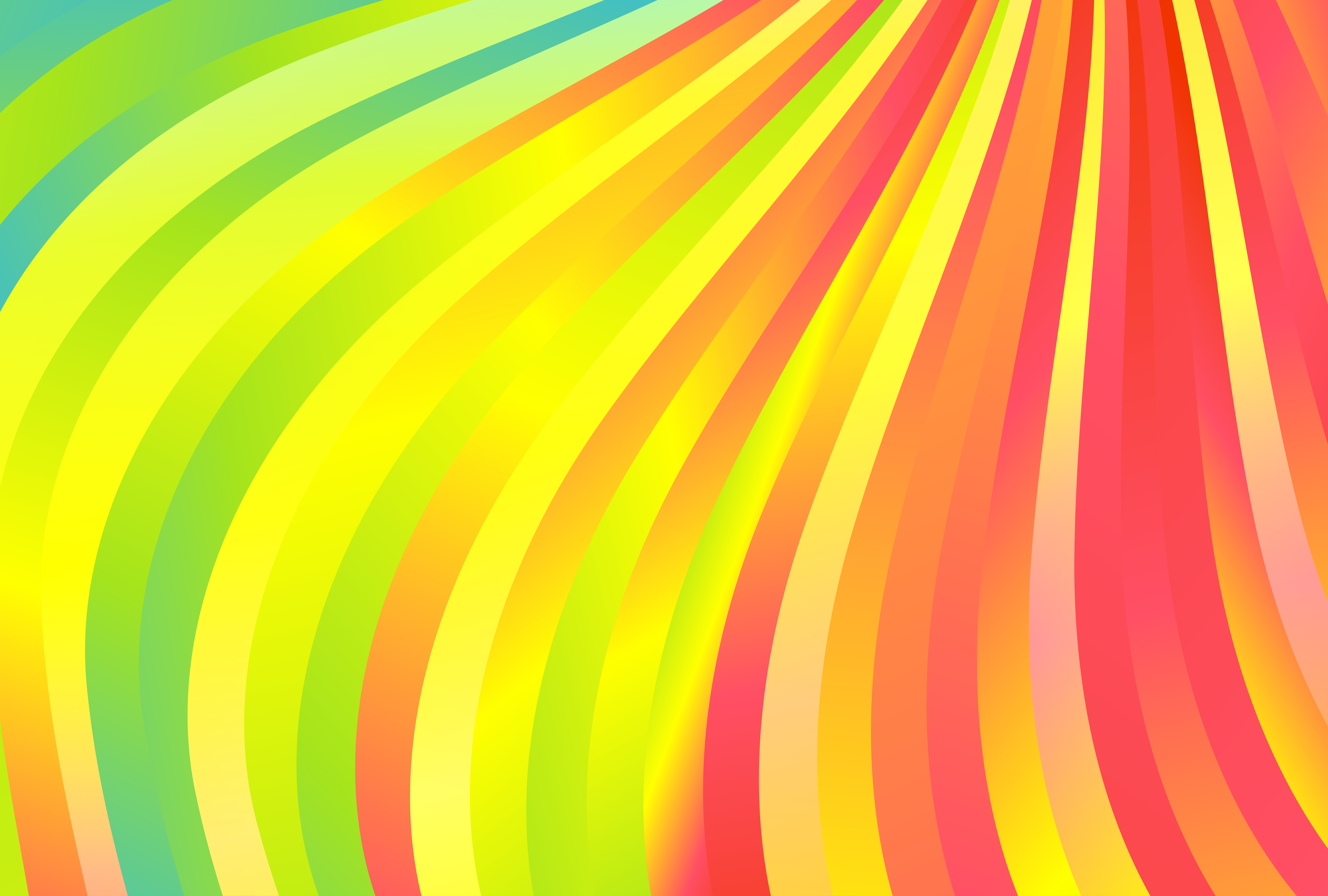 Pink Green and Yellow Gradient Wavy Stripes Background Illustration