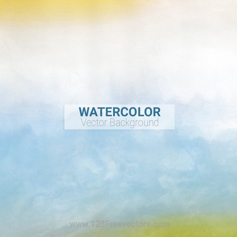 Light Blue And Yellow Watercolor Background