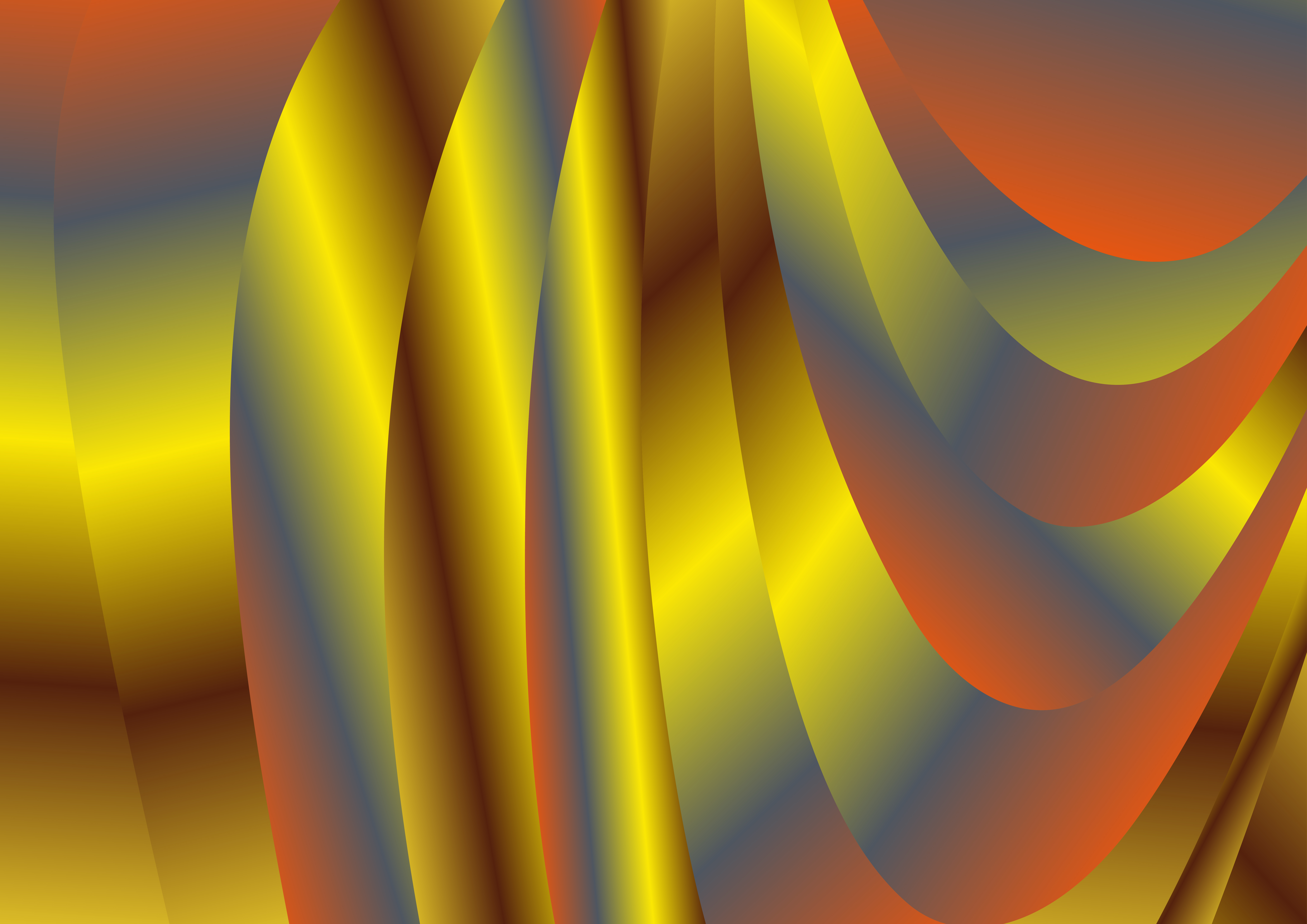 Gold and Orange Gradient Curve Background