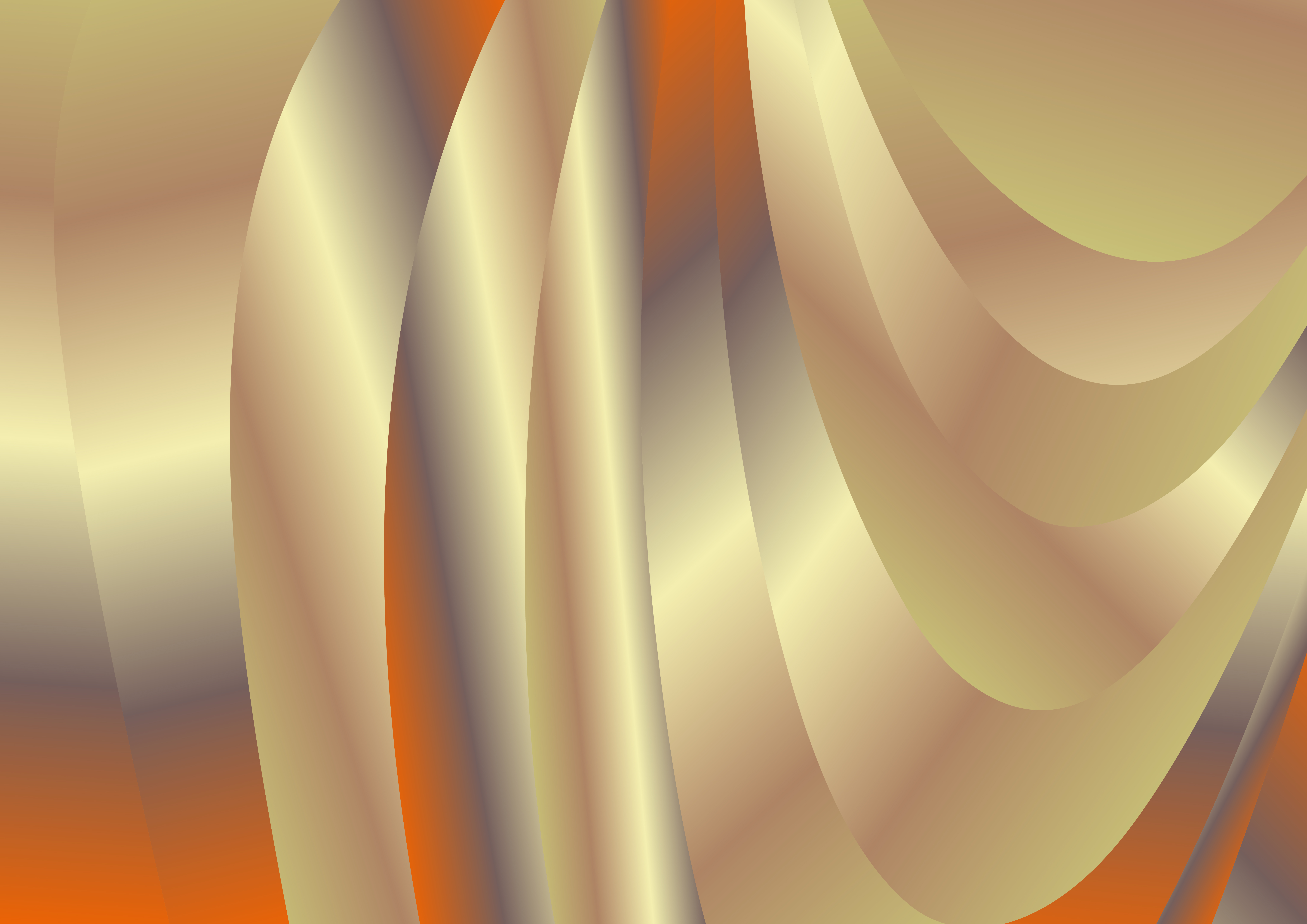 Gold and Orange Gradient Curved Background