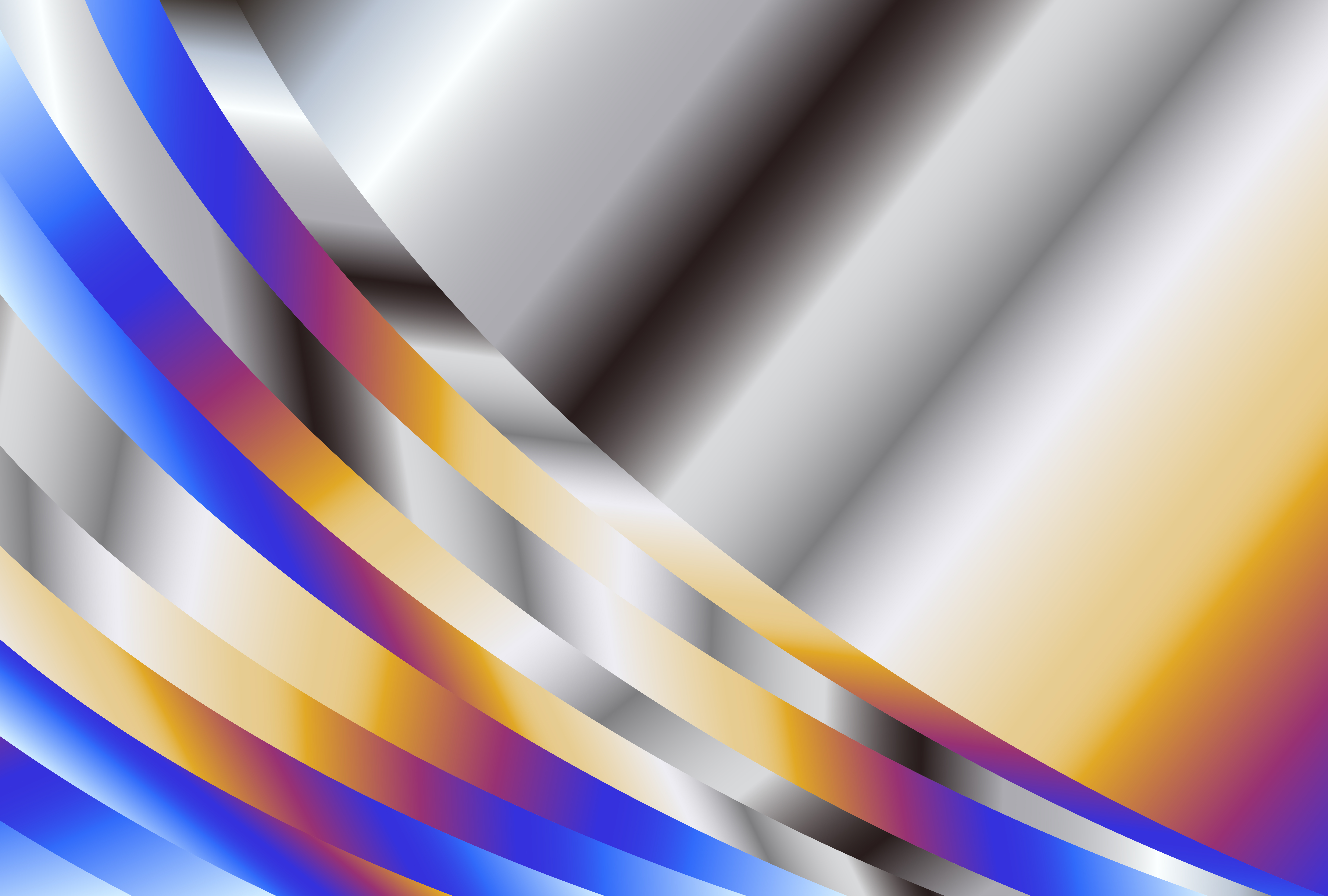 Pink Blue and Orange Abstract Gradient Curved Background