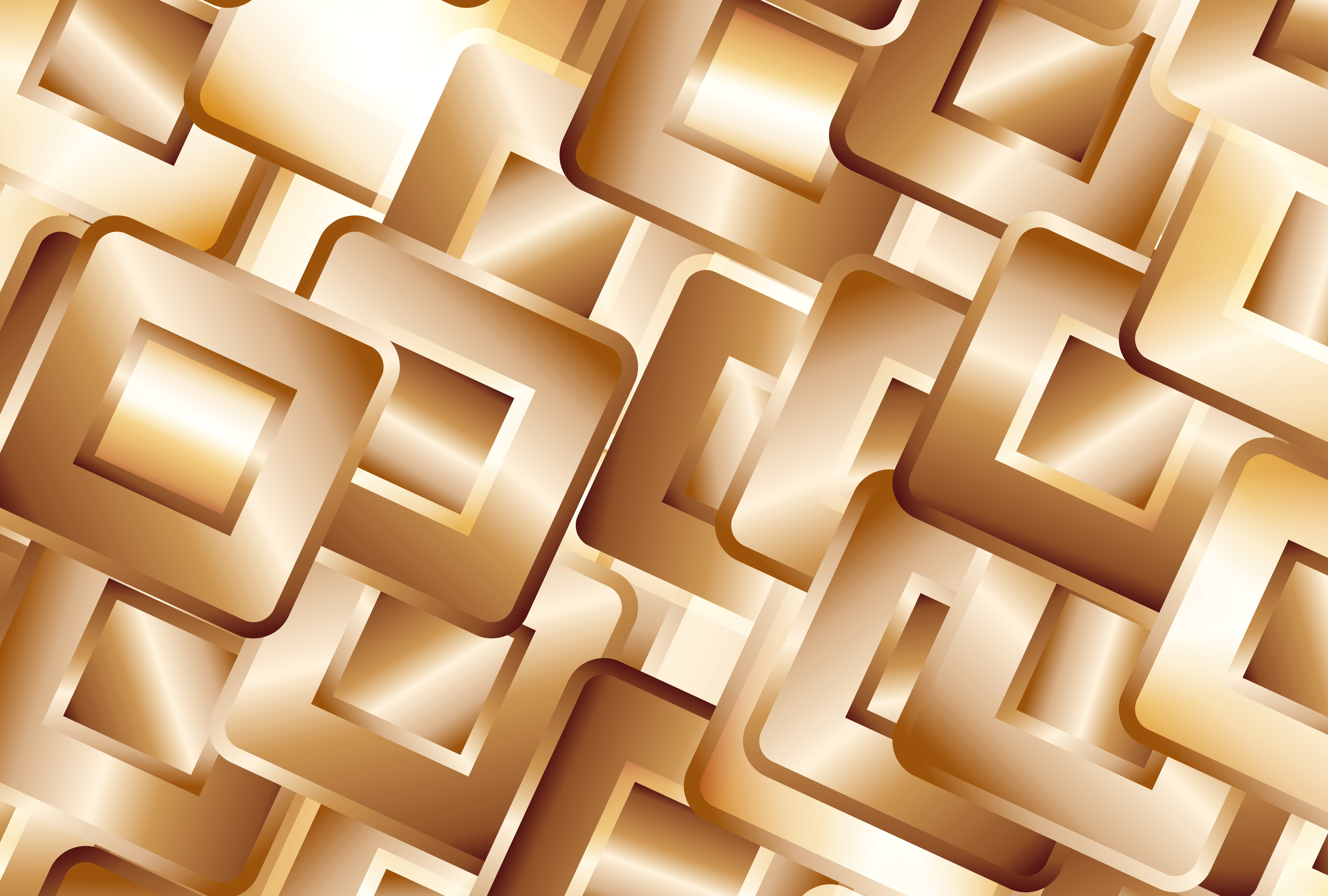 Overlapping Geometric Squares