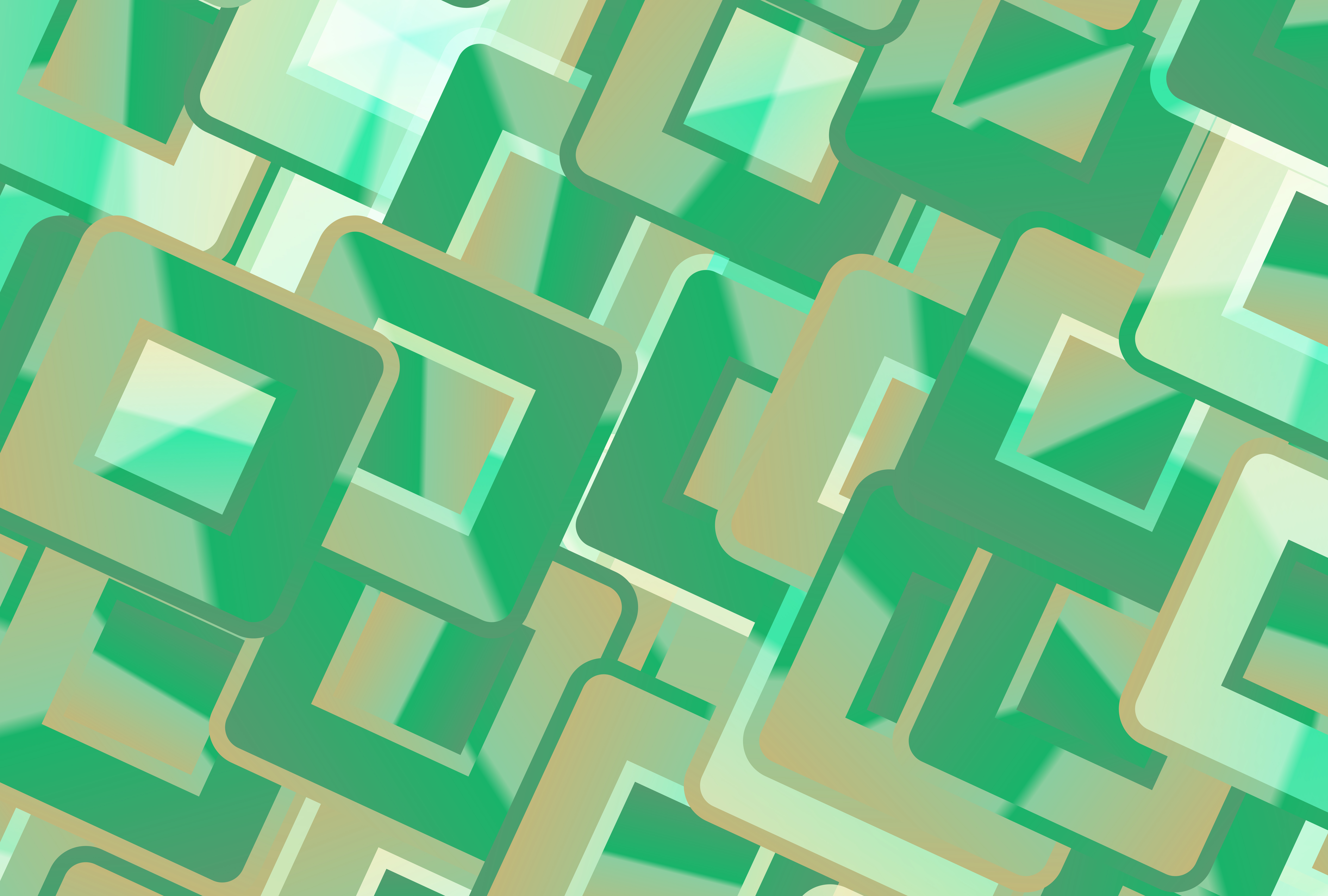 Overlapping Green Squares