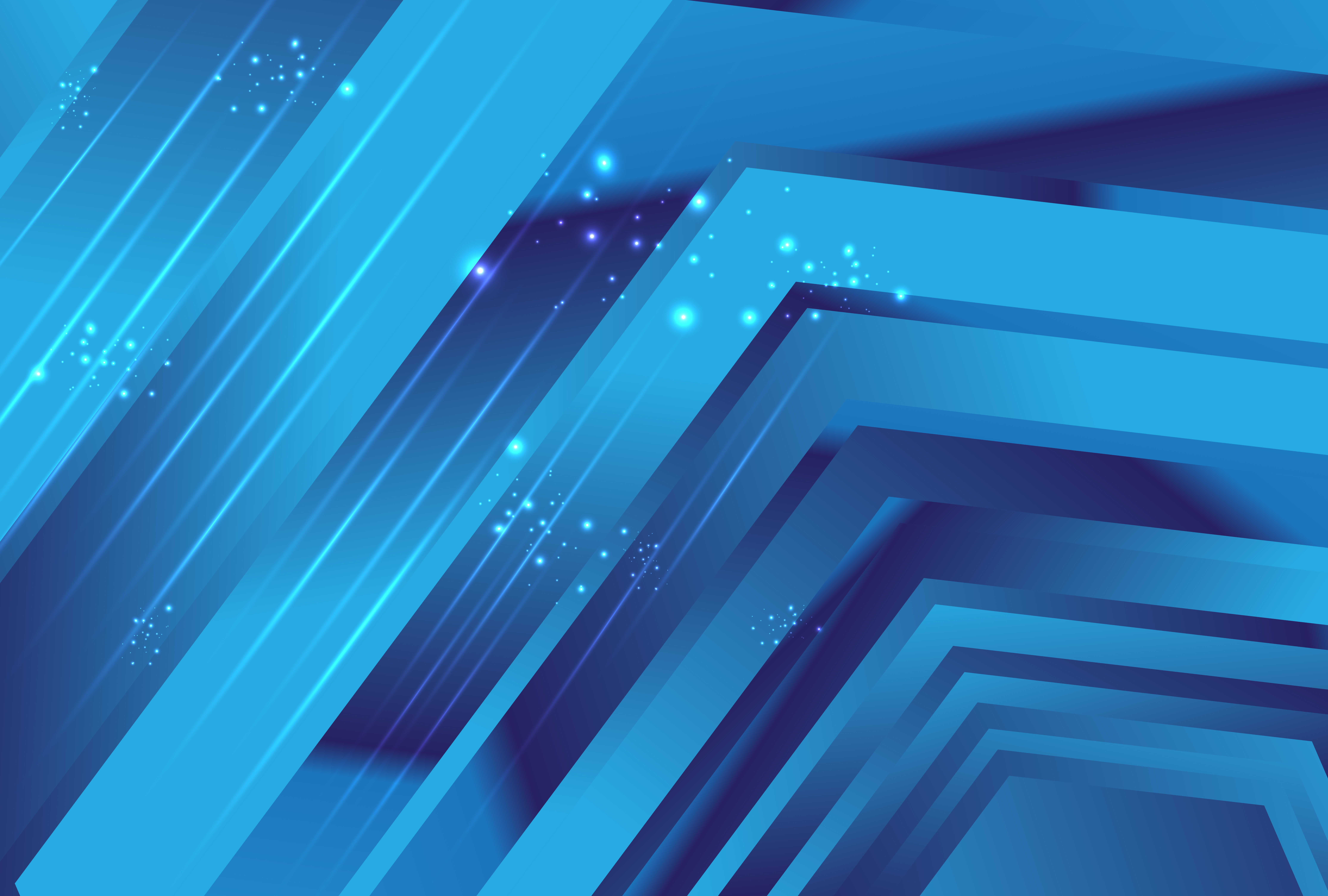 Abstract Blue Geometric Design
