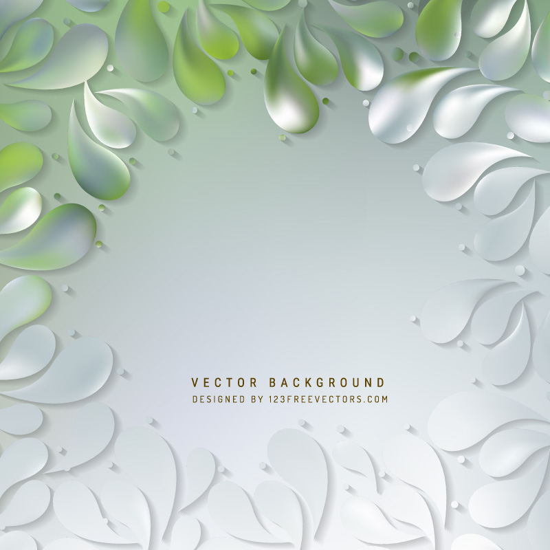 Blue Green Ornamental Drops Background