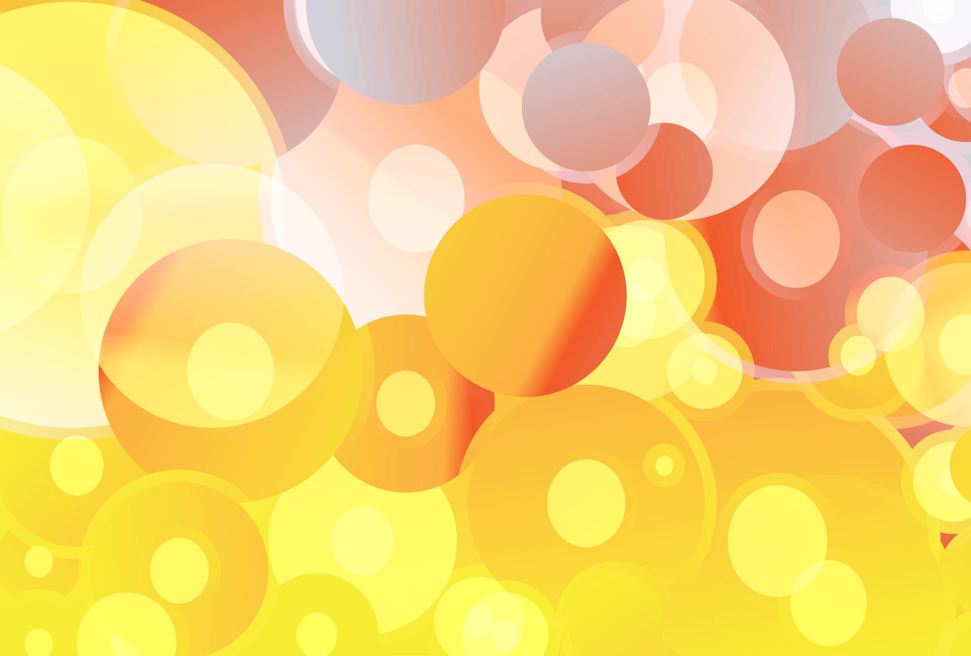 Abstract Red White and Yellow Gradient Circles Background