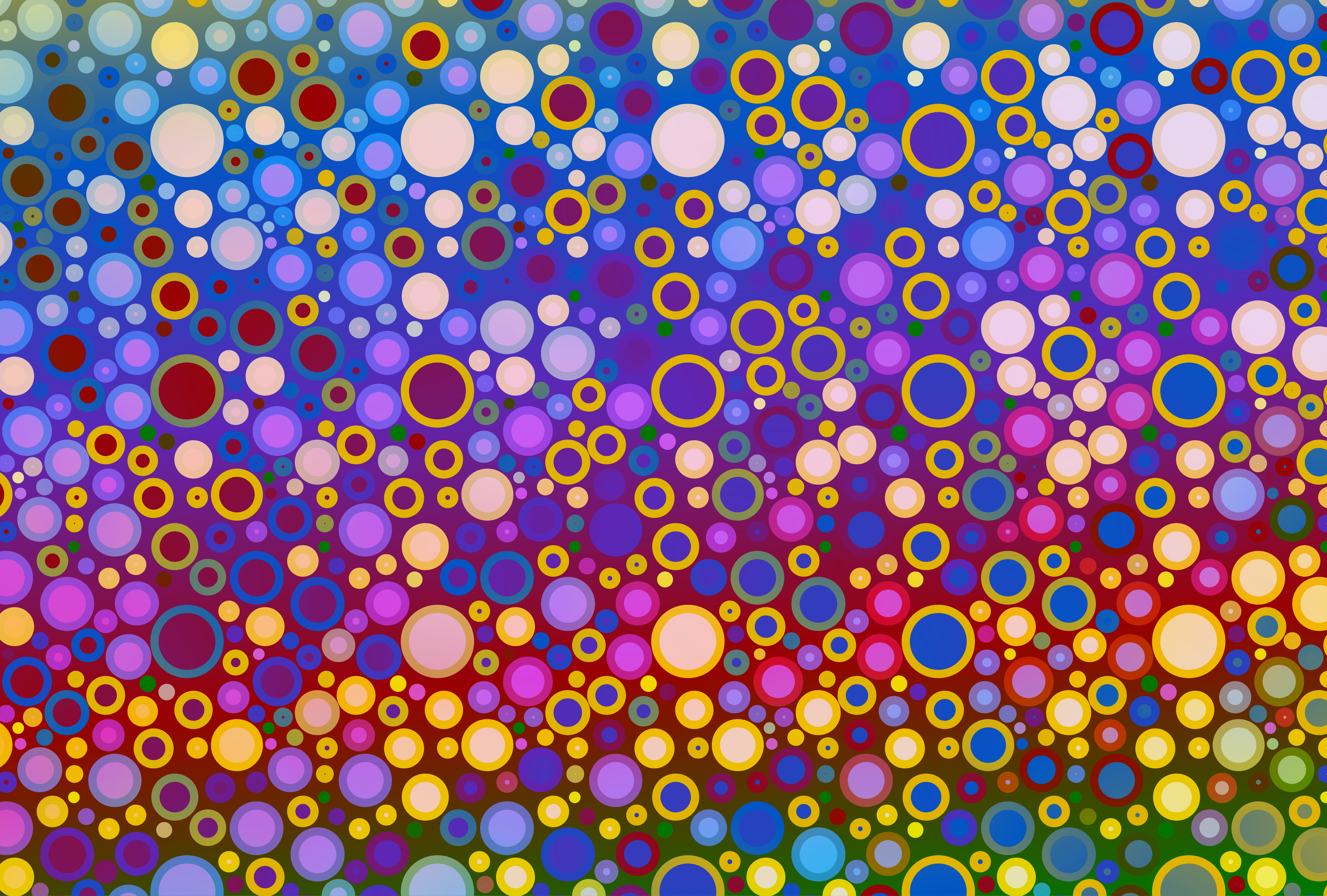 Abstract Red Green and Blue Gradient Random Circles Background Vector
