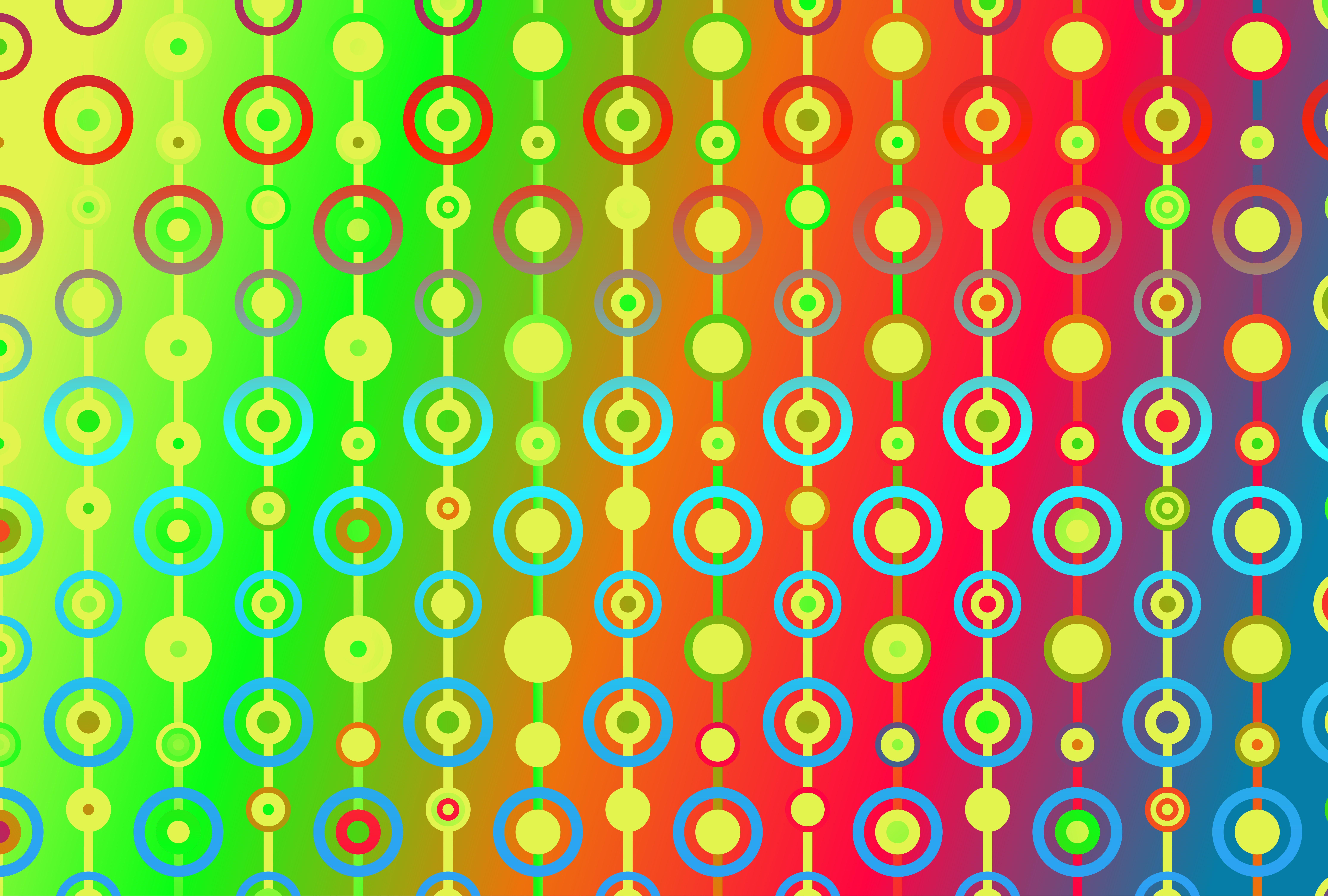 Red Green and Blue Gradient Random Circles Background Vector Image