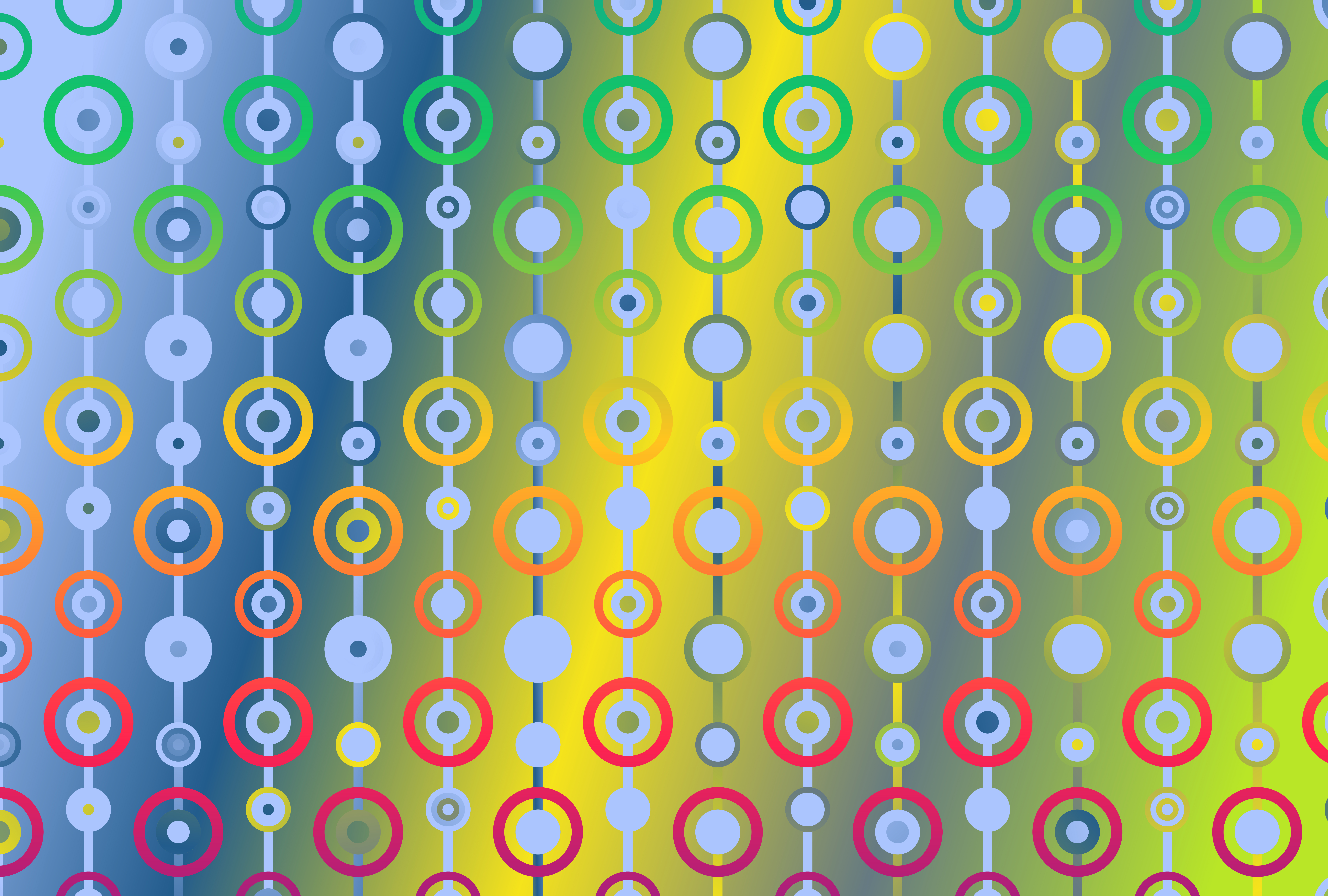 Abstract Red Green and Blue Gradient Circles Background