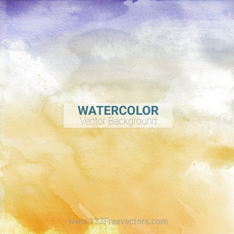 Purple and Yellow Watercolor Background