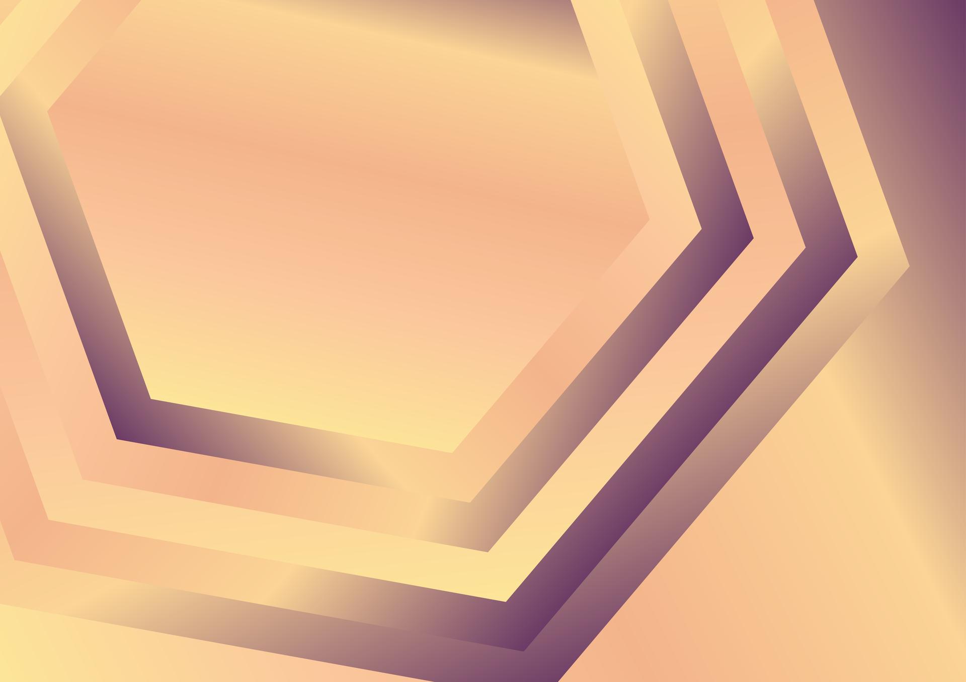 Abstract Pink and Orange Gradient Concentric Hexagon Background