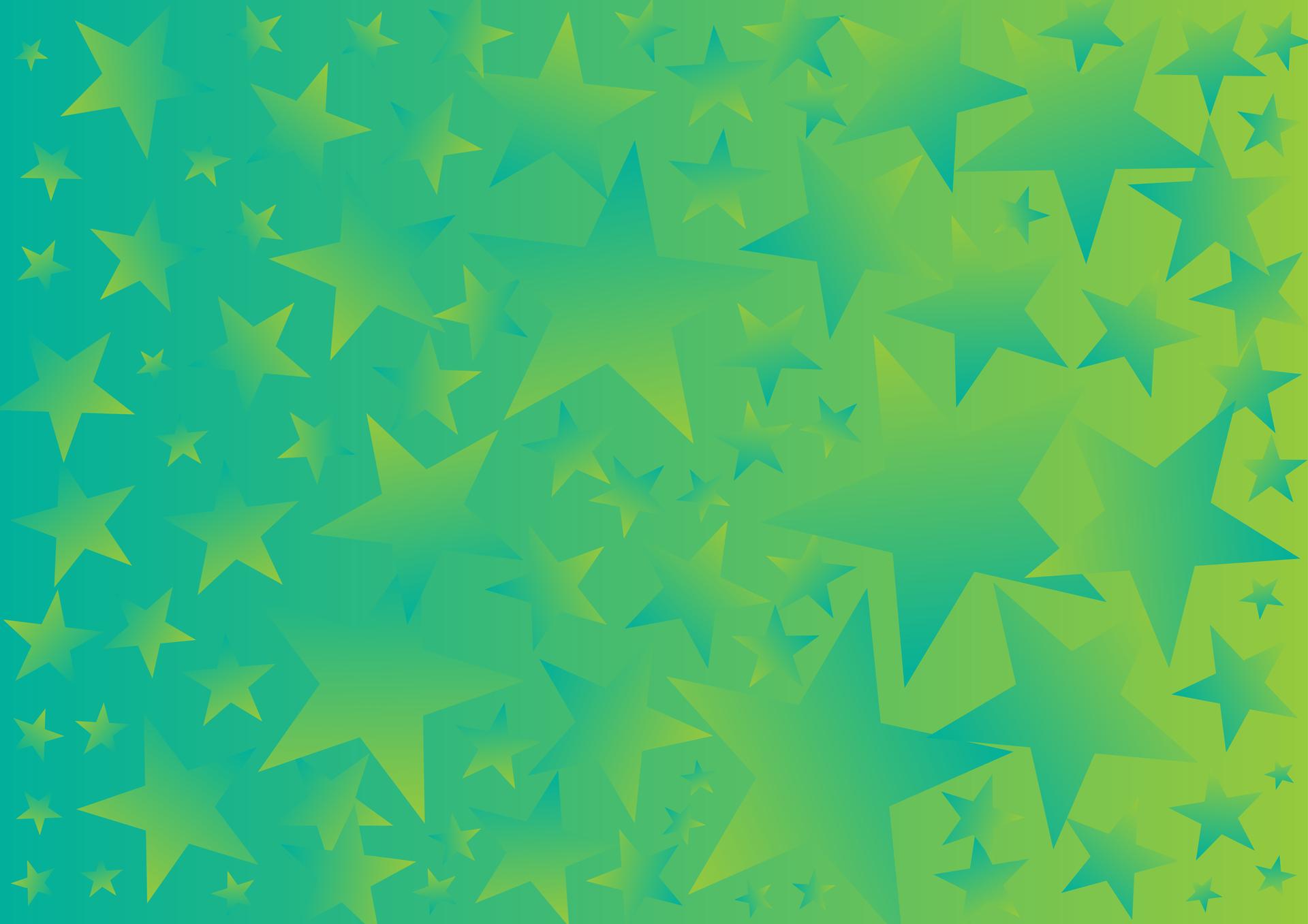 Blue and Green Gradient Star Background Vector Image