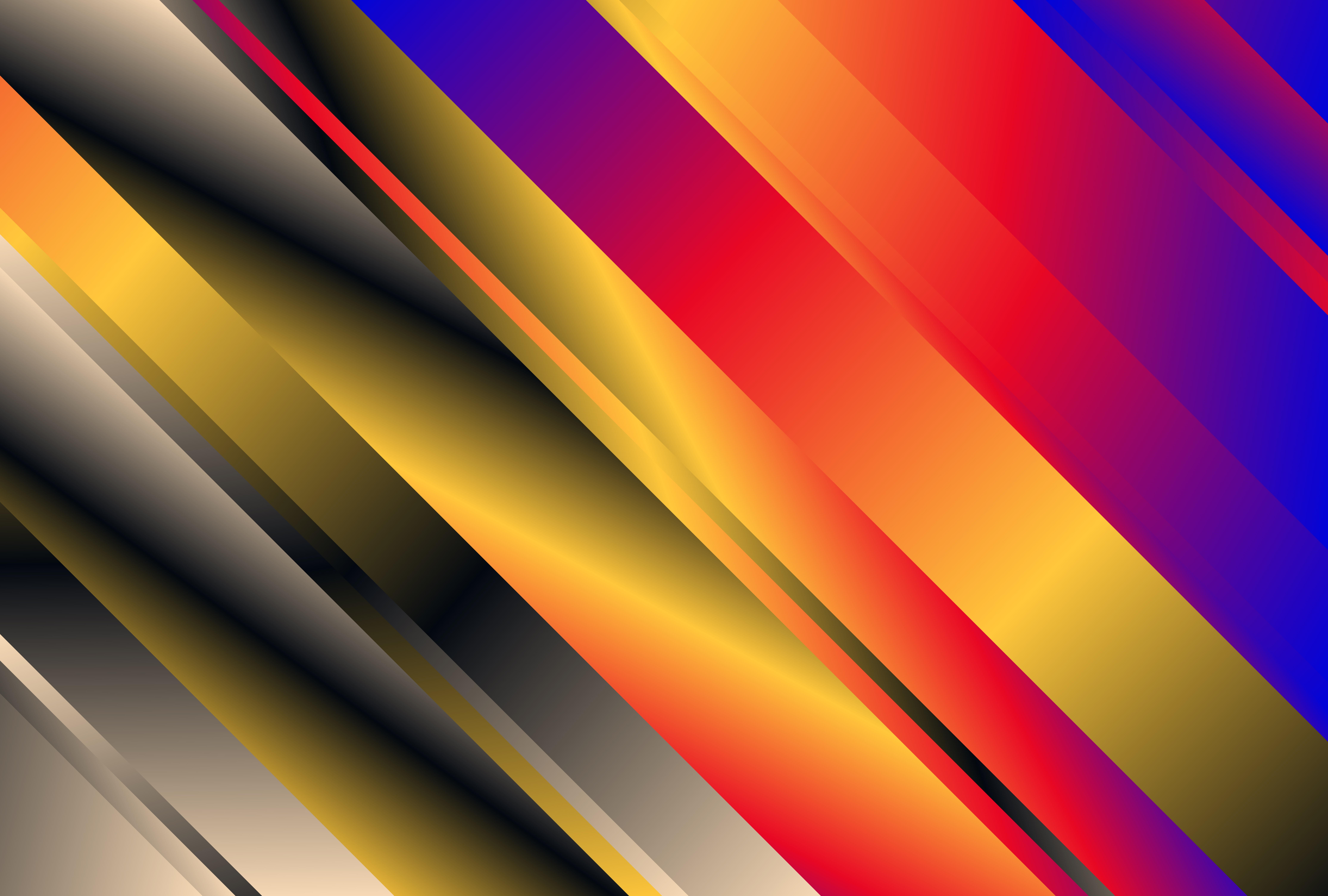 Red Yellow and Blue Gradient Diagonal Stripes Background