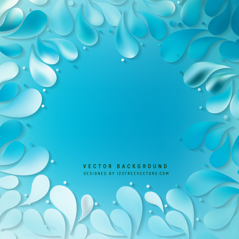 Blue Ornamental Drops Background