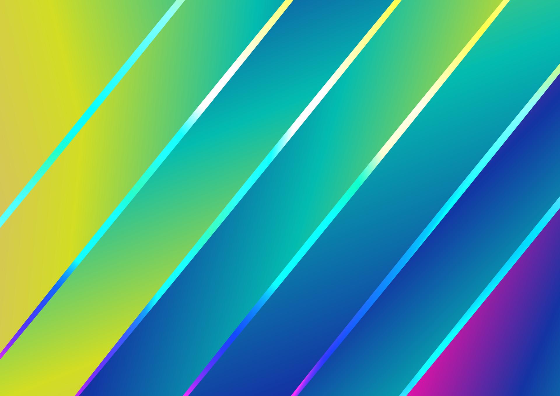 Abstract Pink Blue and Yellow Gradient Shiny Diagonal Lines Background